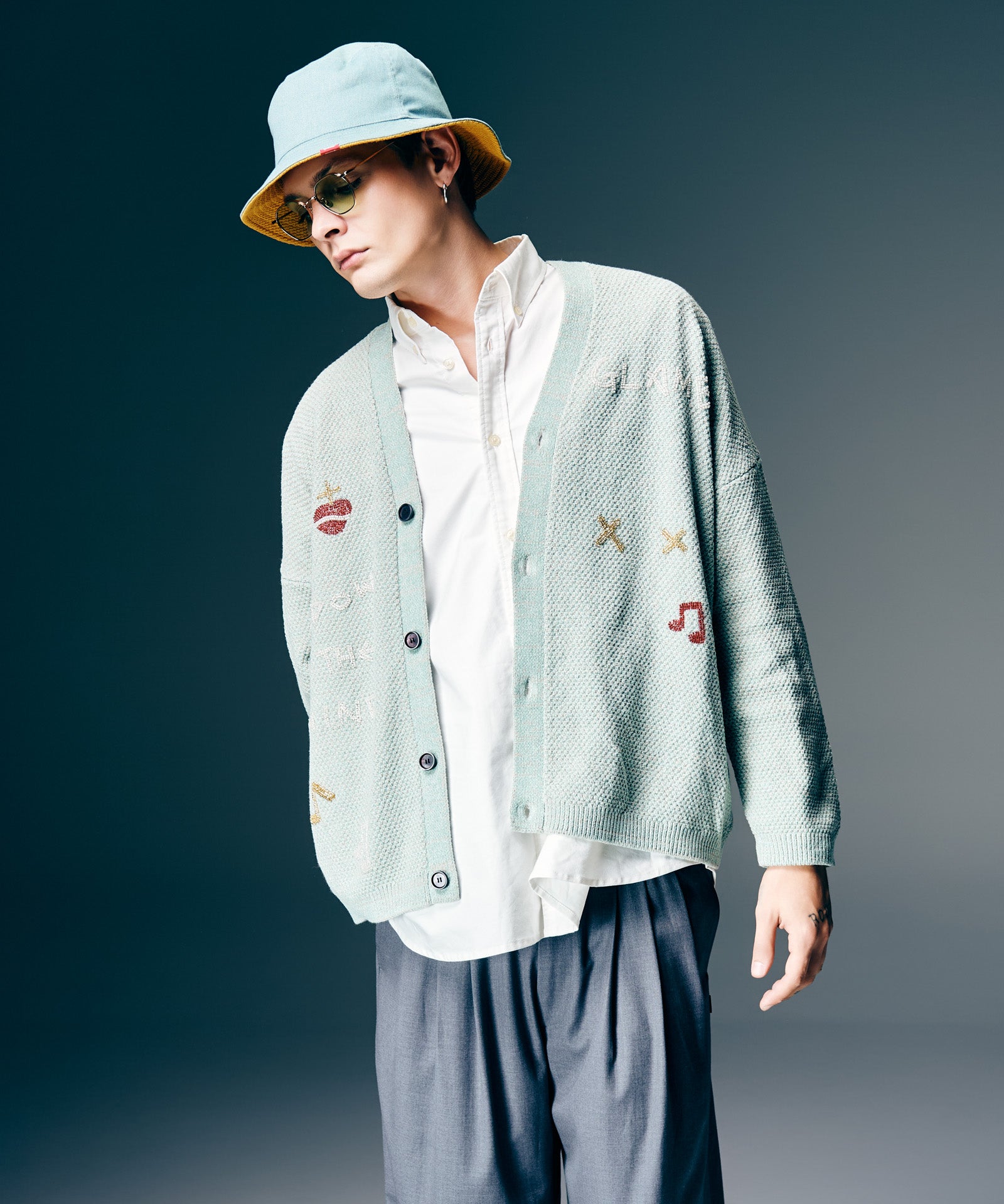 トップス RAD MUSICIAN Beads Cardigan GB0126/KNT01 : Hand Beaded Cardigan / ハンドビーデッドカーディガン