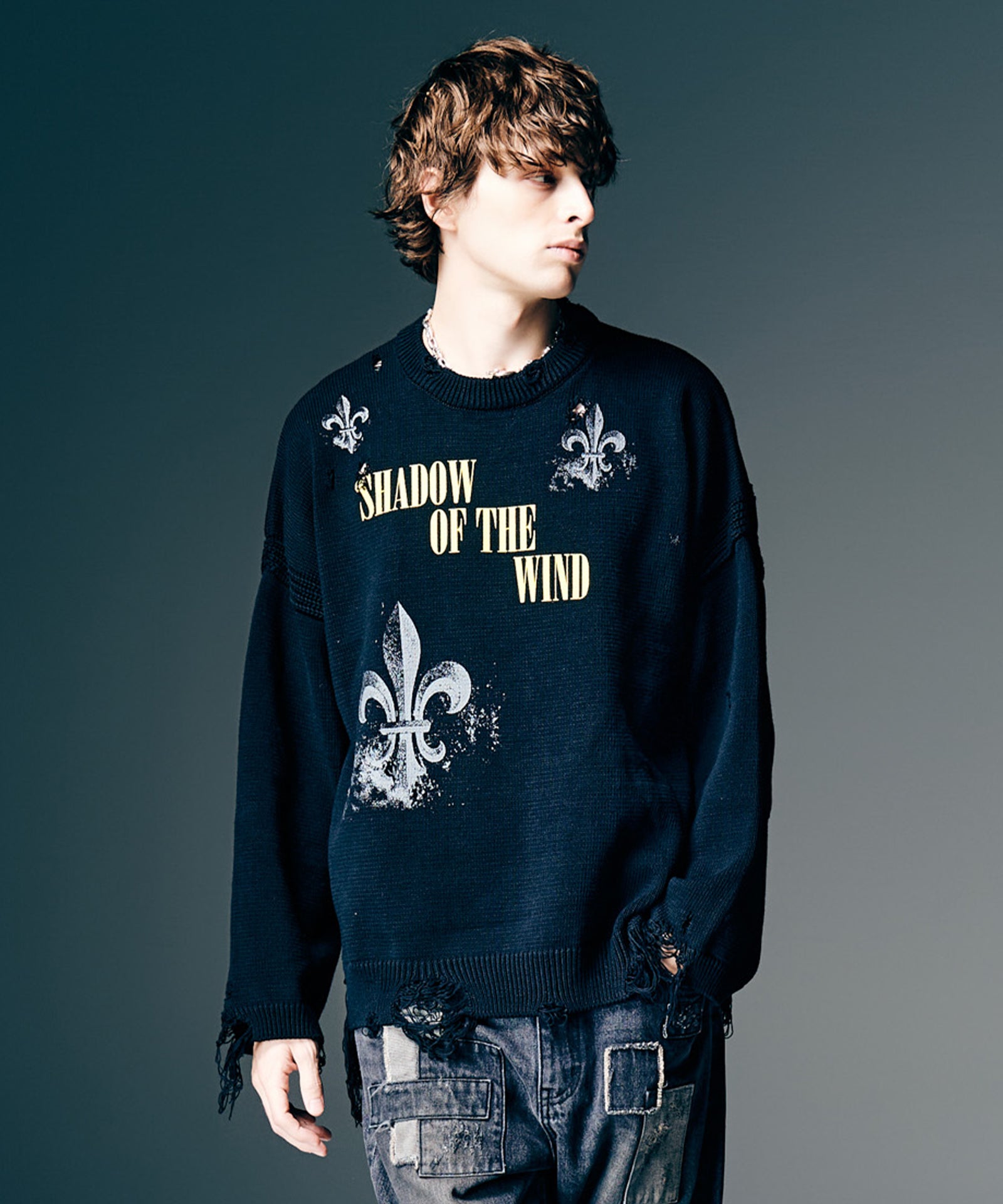 GB0126/KNT02 : Sacred Damage Knit / セイクリッドダメージニット