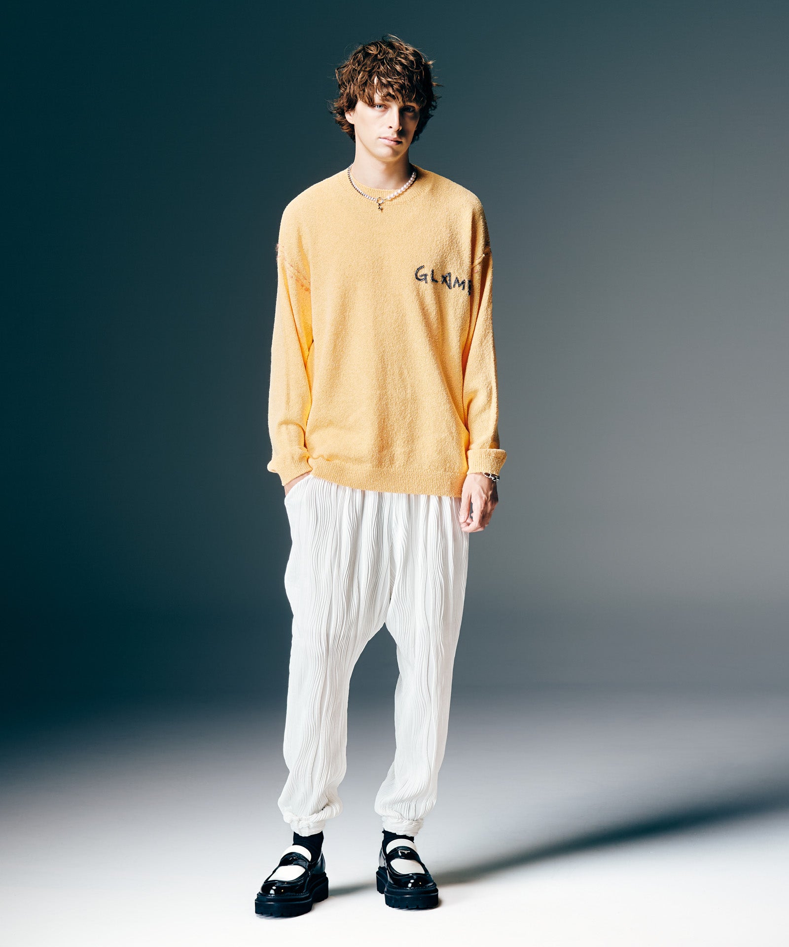 GB0126/KNT03 : Hand Beaded Logo Knit / ハンドビーデッドロゴニット