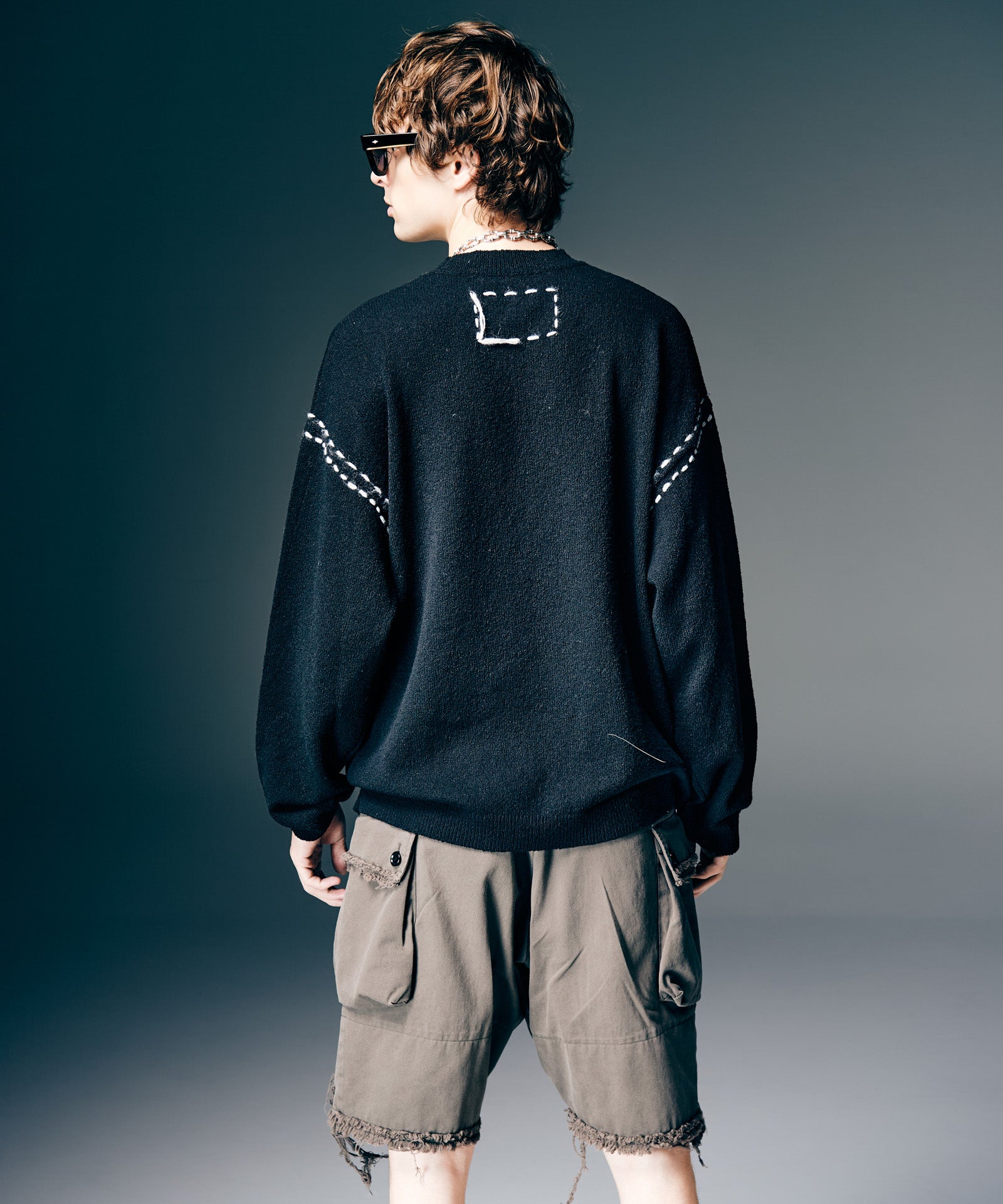 GB0126/KNT03 : Hand Beaded Logo Knit / ハンドビーデッドロゴニット