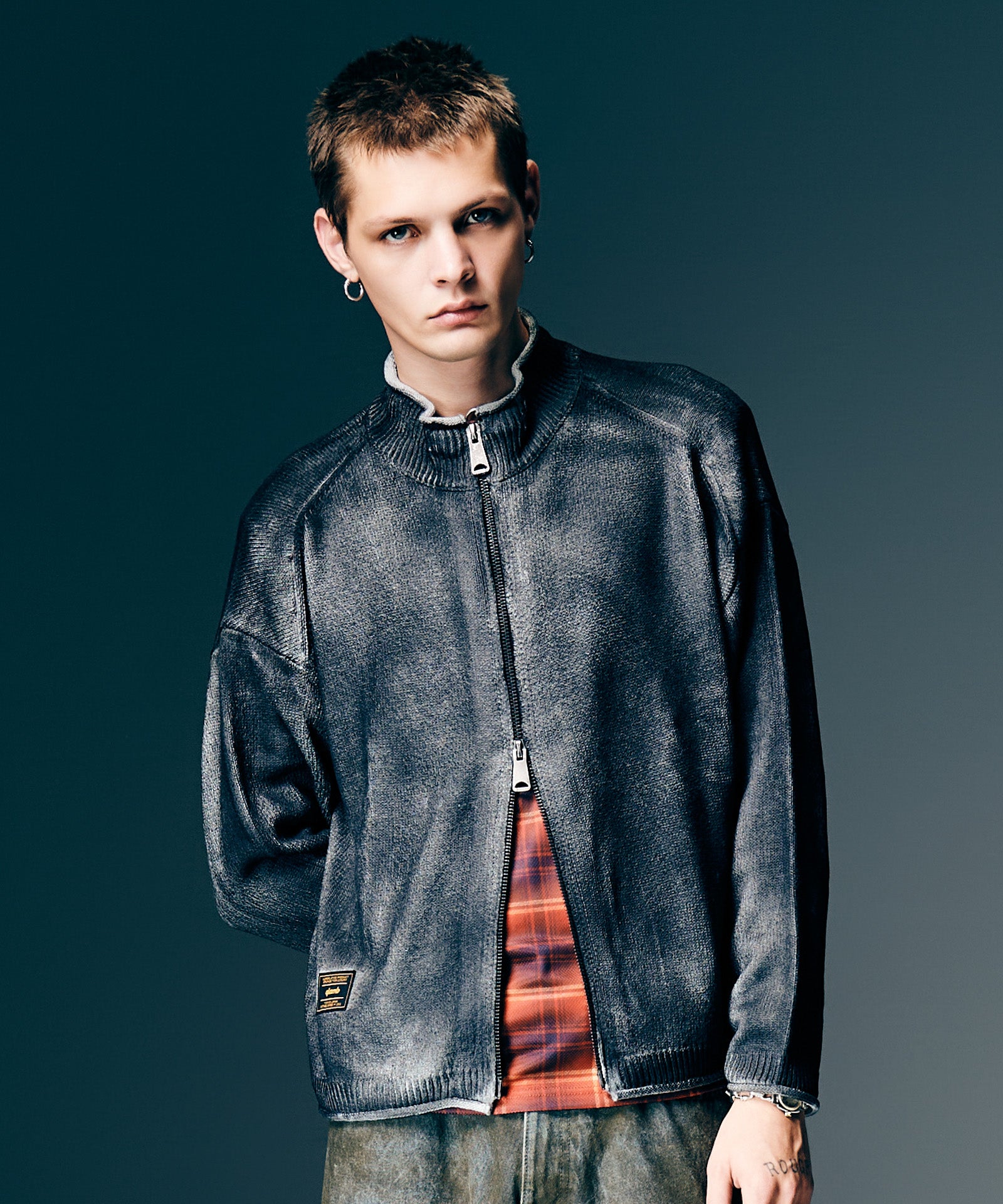 GB0126/KNT04 : Paraffin Coated Knit Blouson / パラフィンコート