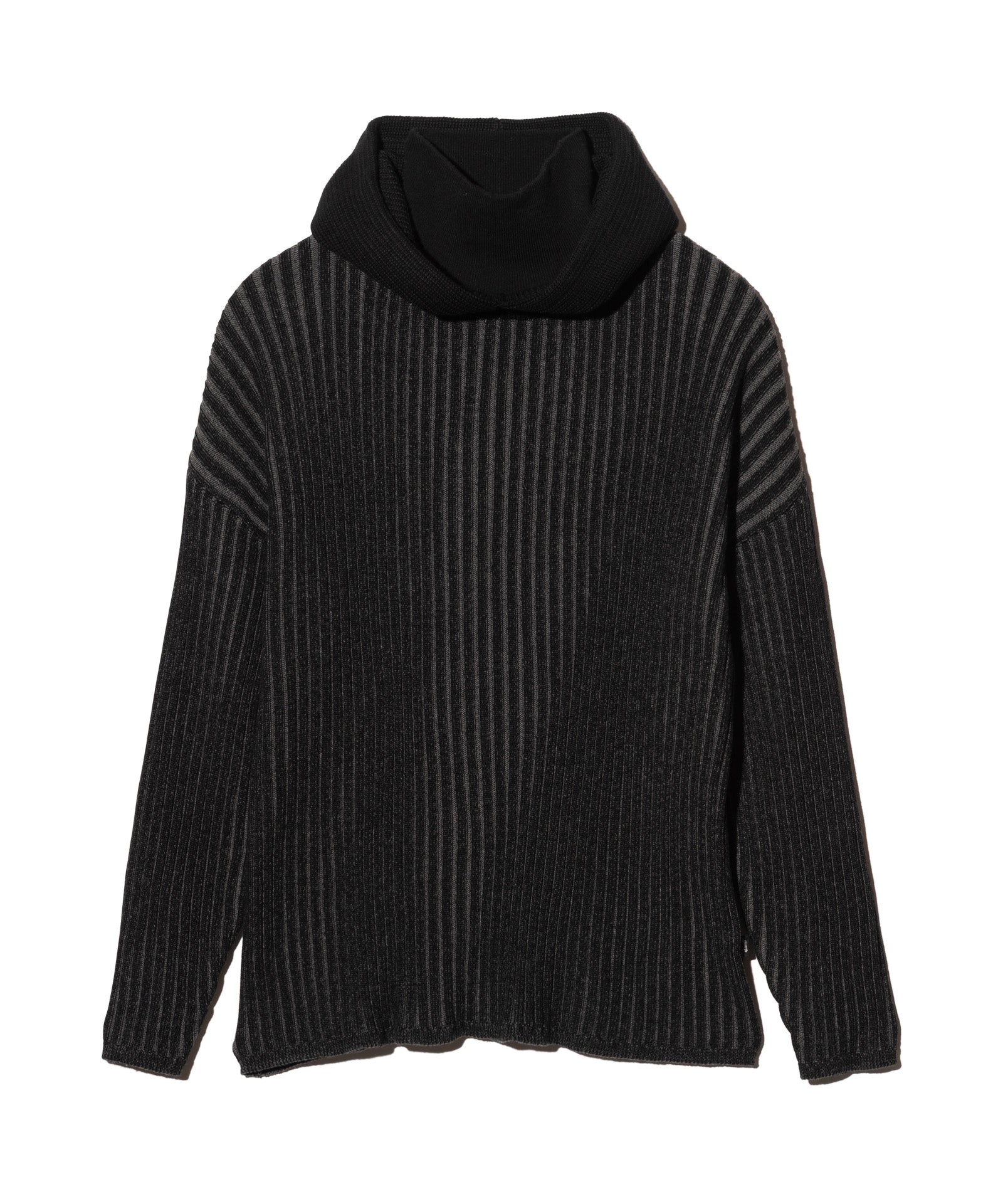 GB0126/KNT06 : Stripe Rib Knit Hoodie / ストライプリブニット