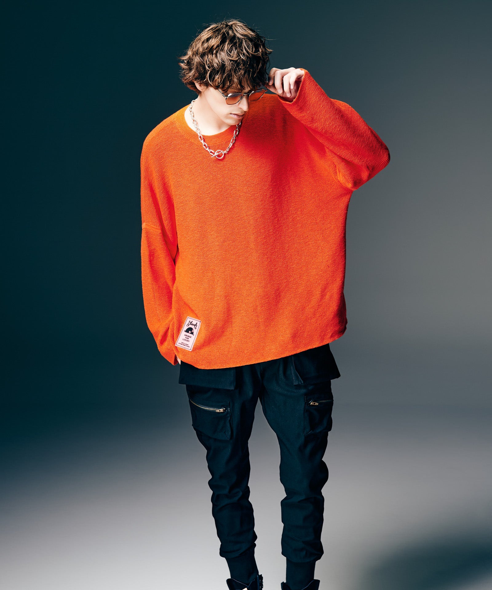 GB0126/KNT11 : Rubber Tag Knit / ラバータグニット – glamb Online Store