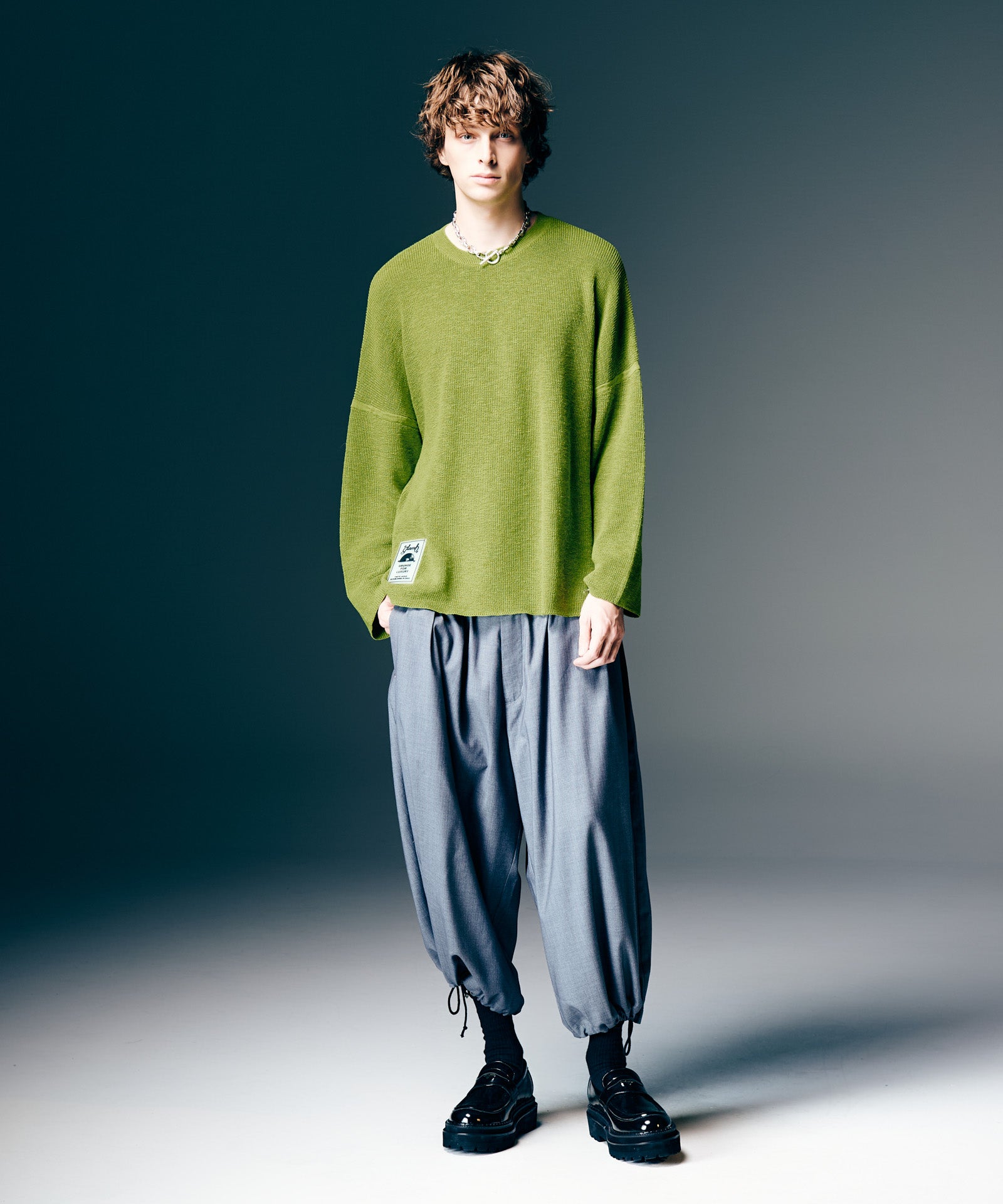 GB0126/KNT11 : Rubber Tag Knit / ラバータグニット | glamb Online