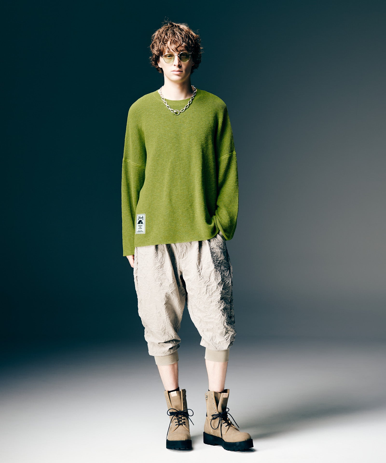 glamb ベイヤーサルエルパンツ GB0126/P03 : Crinkle Sarrouel Pants / クリンクルサルエルパンツ