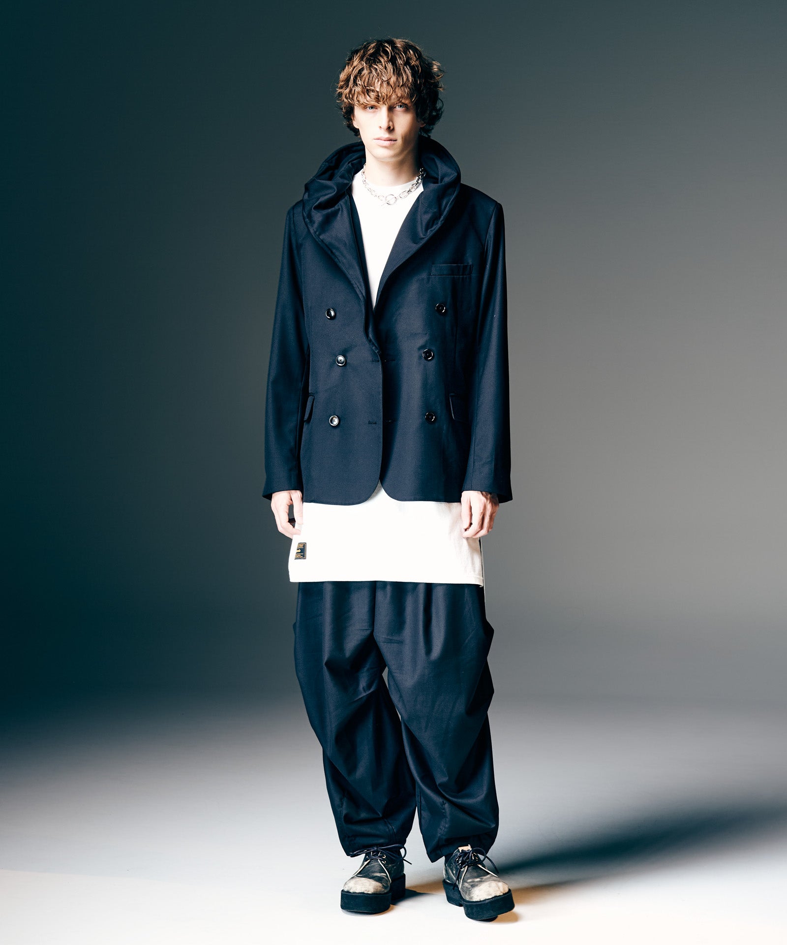 GB0126/P08 : Crossover Tuck Pants / クロスオーバータックパンツ