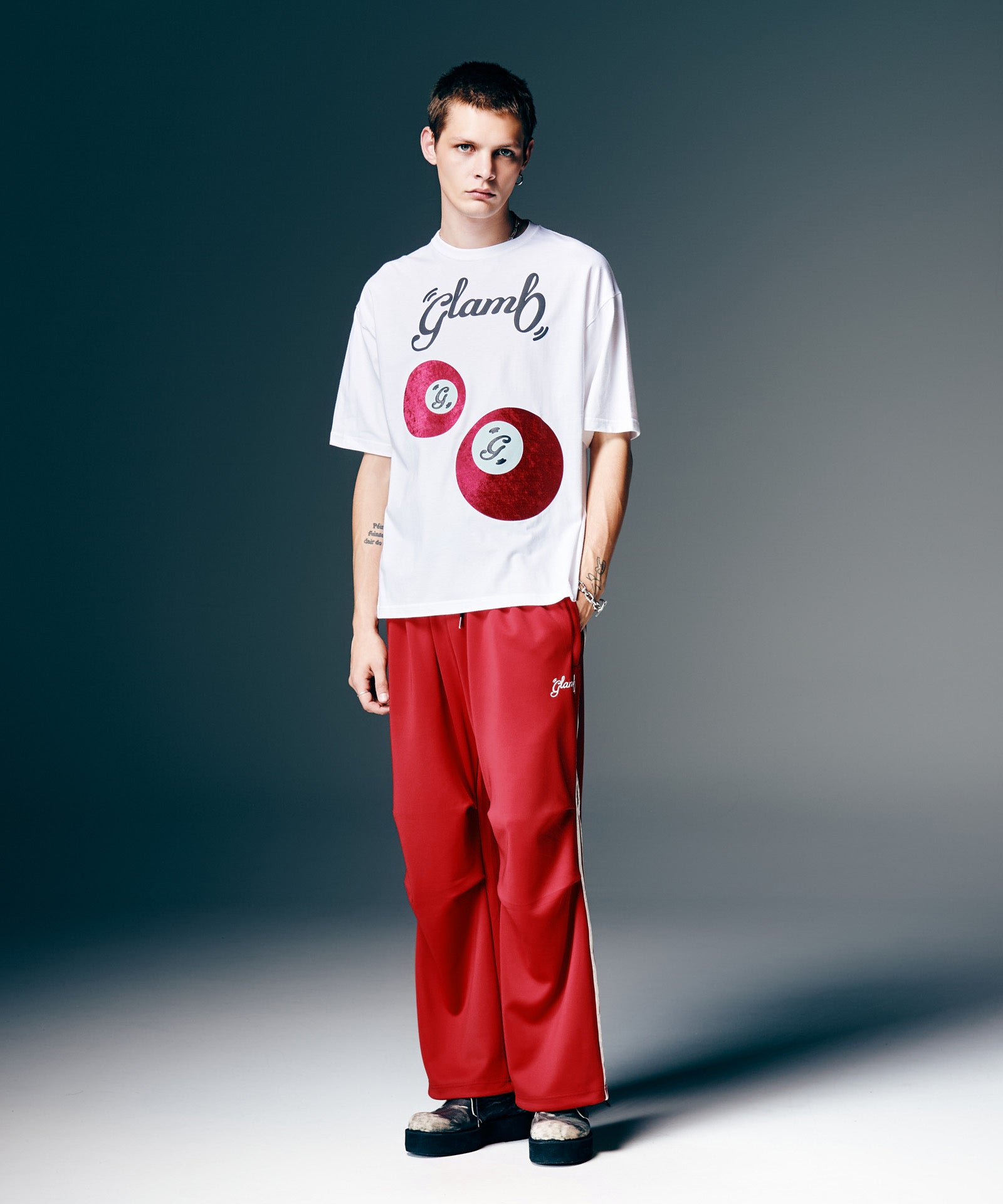 GB0126/P10 : Tuck Baggy Jersey Pants / タックバギージャージパンツ