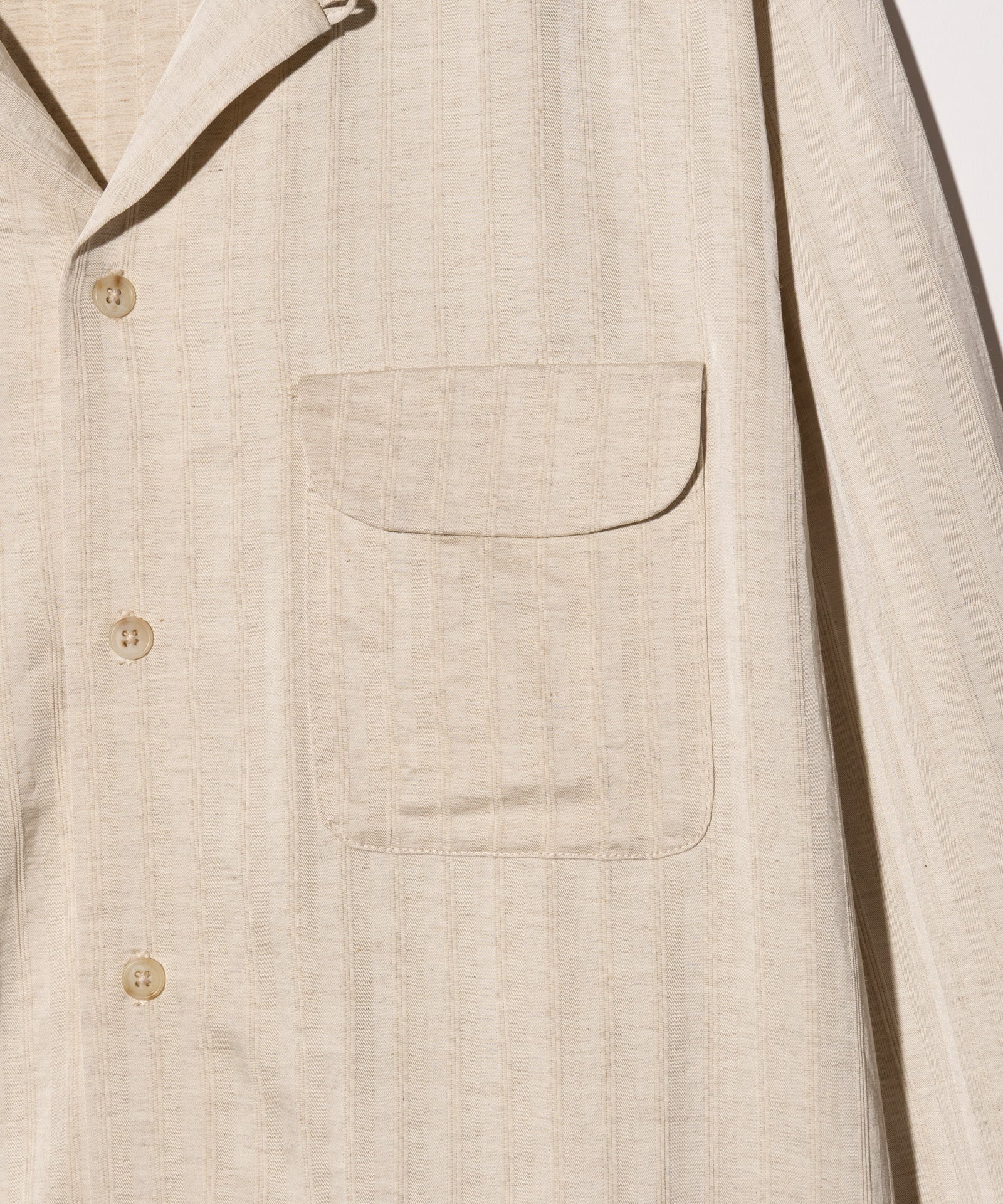 GB0126/SH05 : Stripe Jacquard Linen Shirt / ストライプジャガード