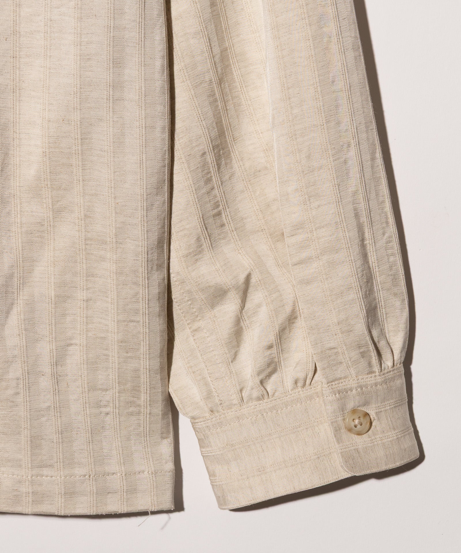 GB0126/SH05 : Stripe Jacquard Linen Shirt / ストライプジャガード