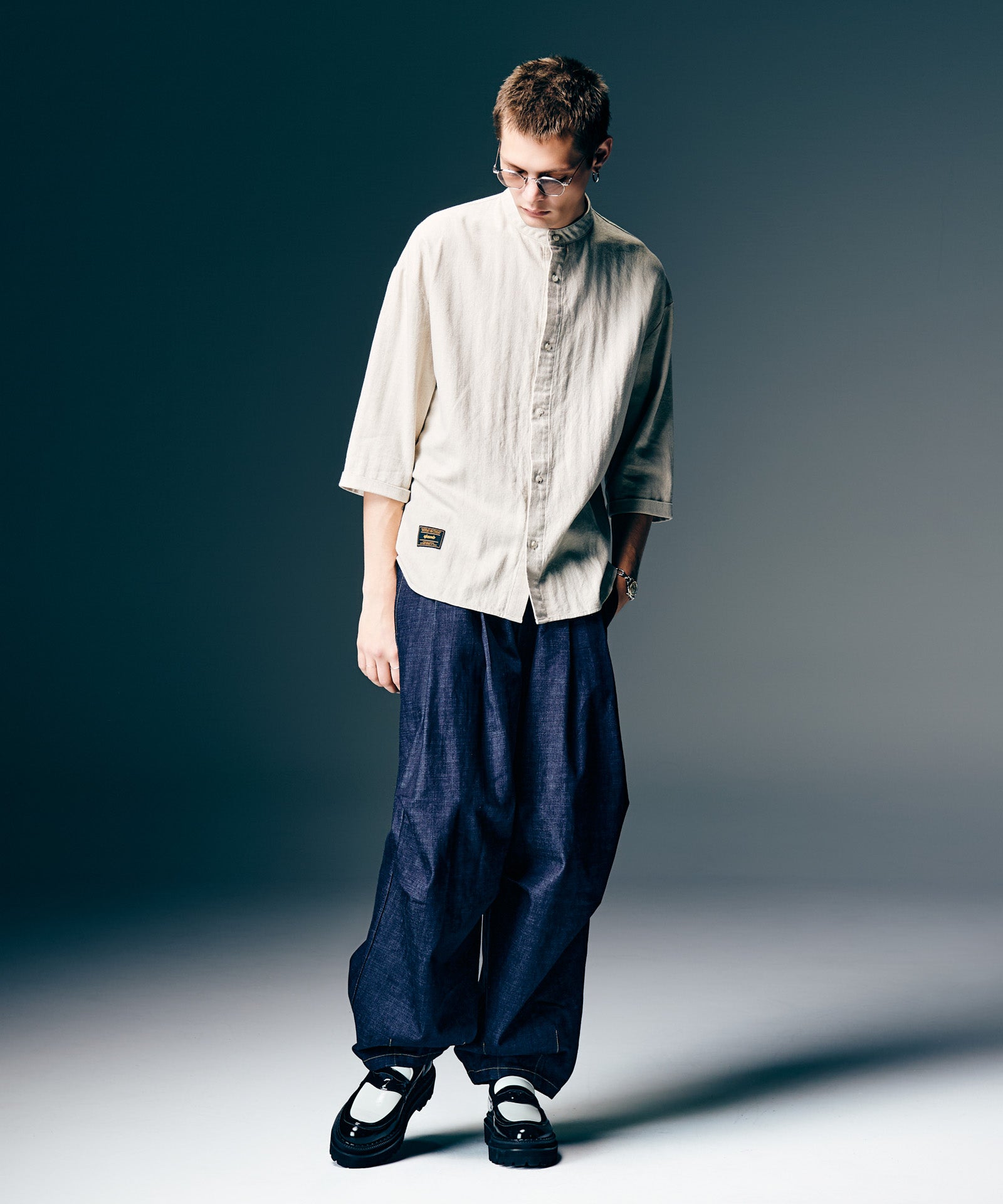 GB0126/SH07 : Stand Collar Shirt / スタンドカラーシャツ | glamb