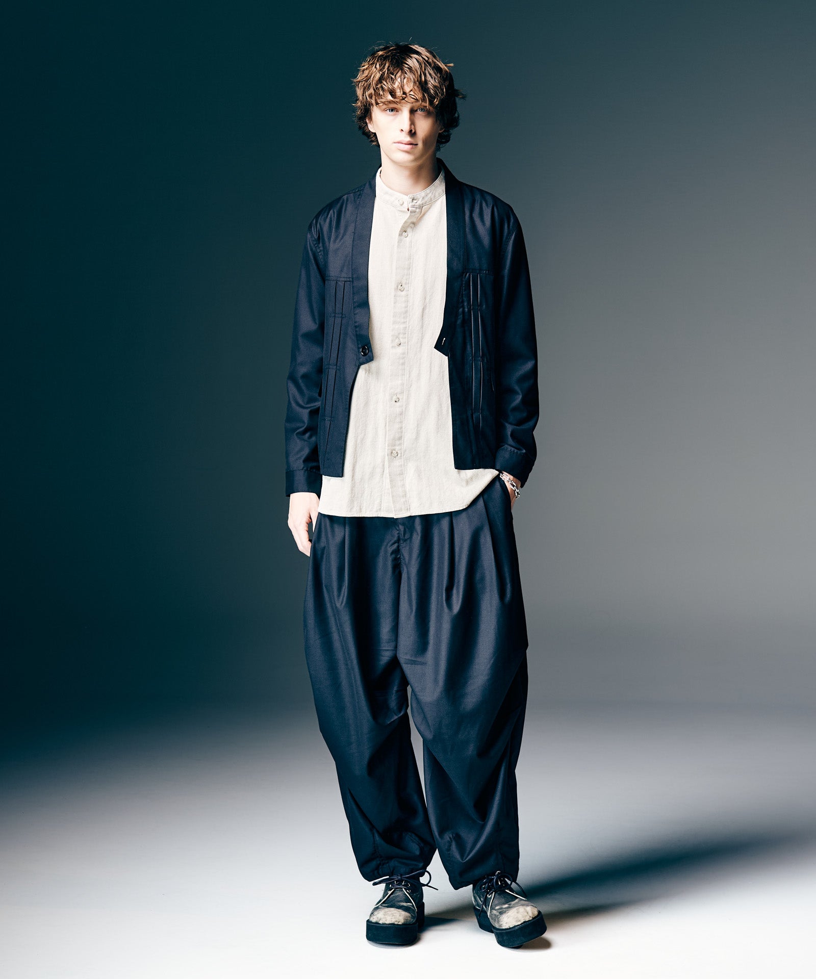 GB0126/SH07 : Stand Collar Shirt / スタンドカラーシャツ | glamb