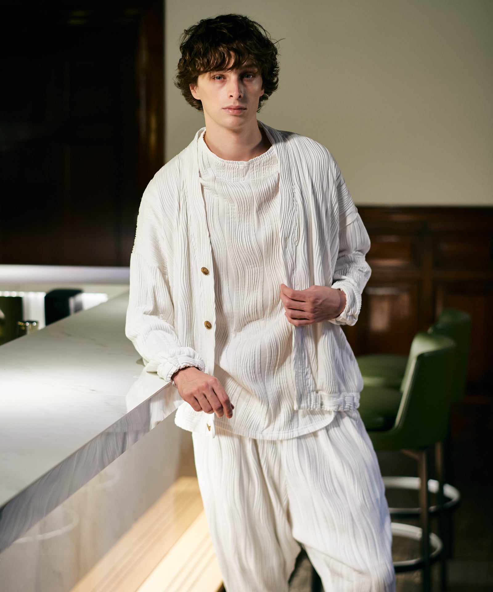 GB0126/SH07 : Stand Collar Shirt / スタンドカラーシャツ | glamb