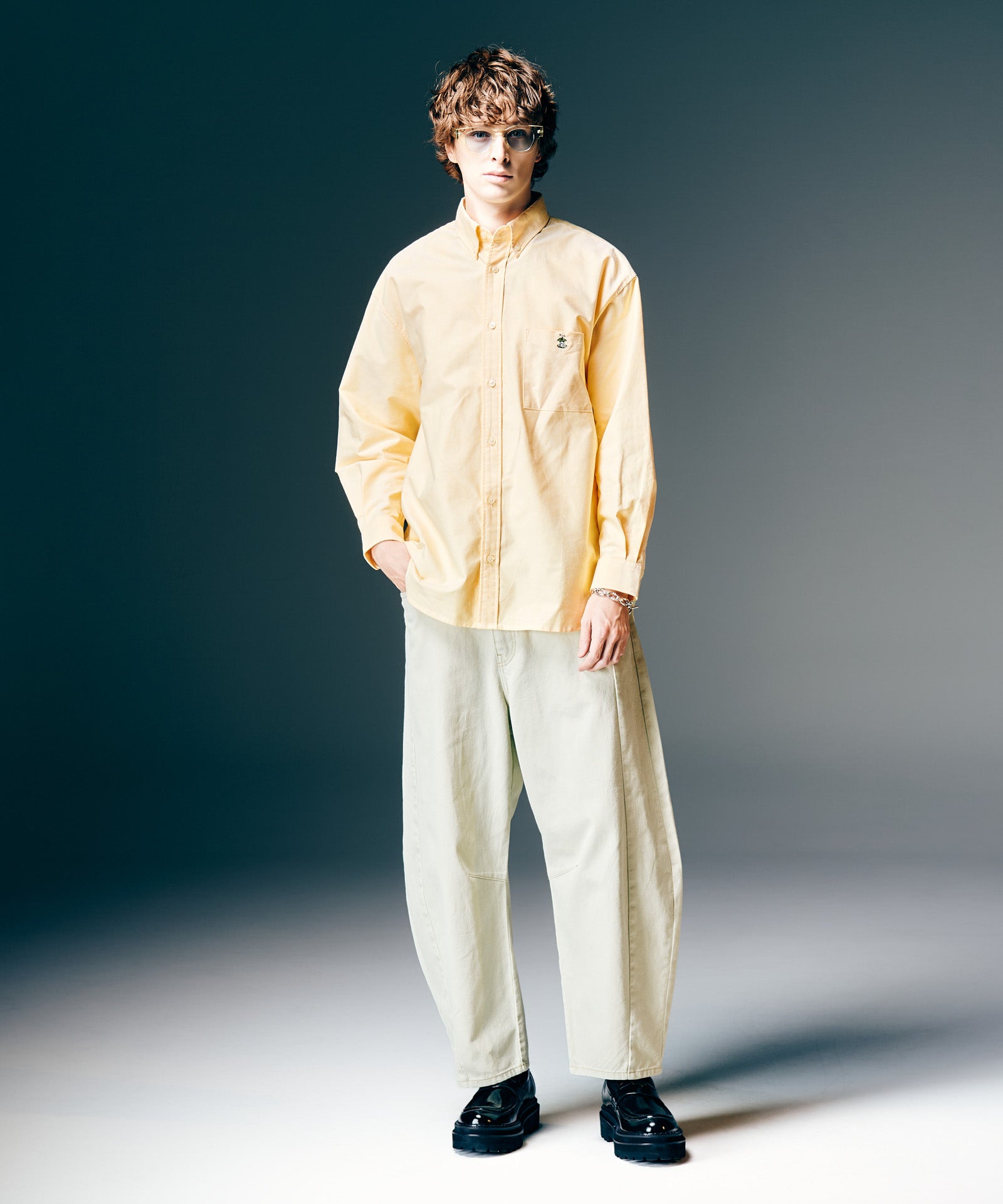 ハムラ堂 ハム男 ストーンクラック G.I.D Limited ペインターネット GB0126/SH09 : Forbidden Apple Oxford Shirt / フォビドゥンアップル