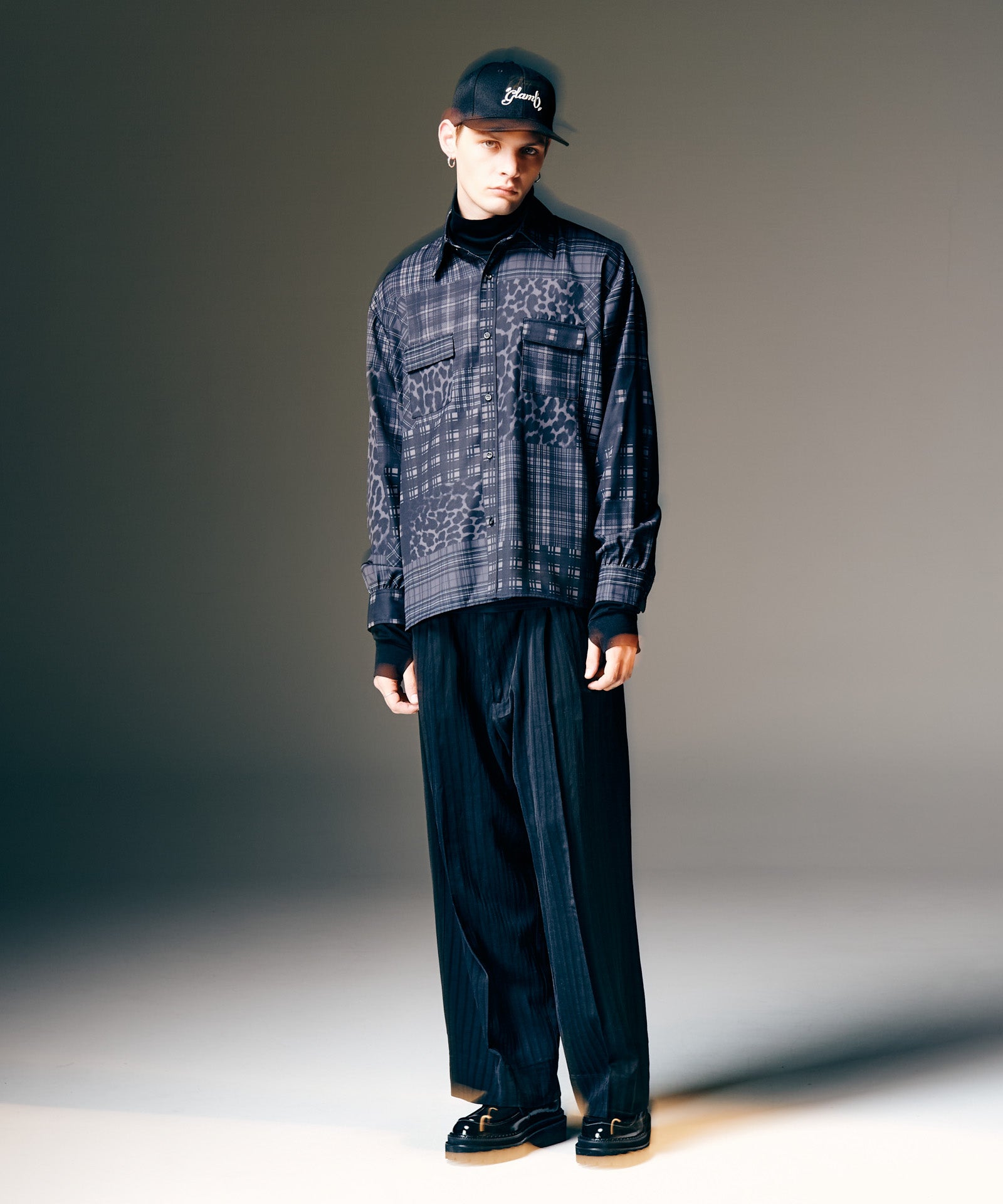 GB0126/SH10 : Patchwork Print Shirt / パッチワークプリントシャツ