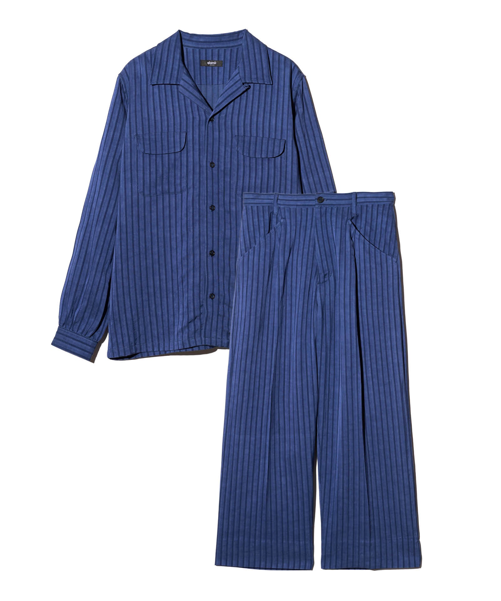 GB0126/ST04 : Stripe Jacquard Linen Shirt Set Up / ストライプ