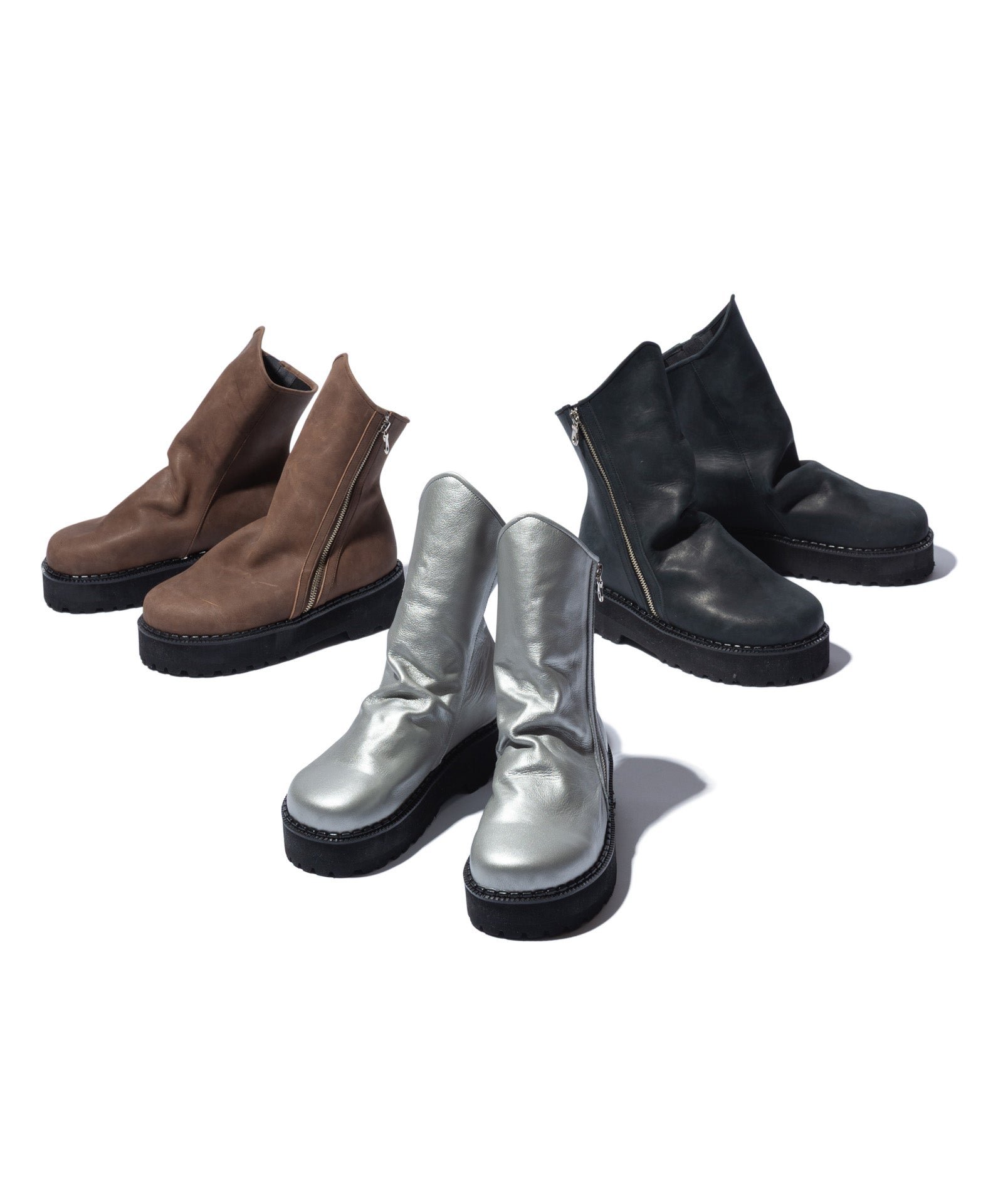 Drape Leather Boots / ドレープレザーブーツ