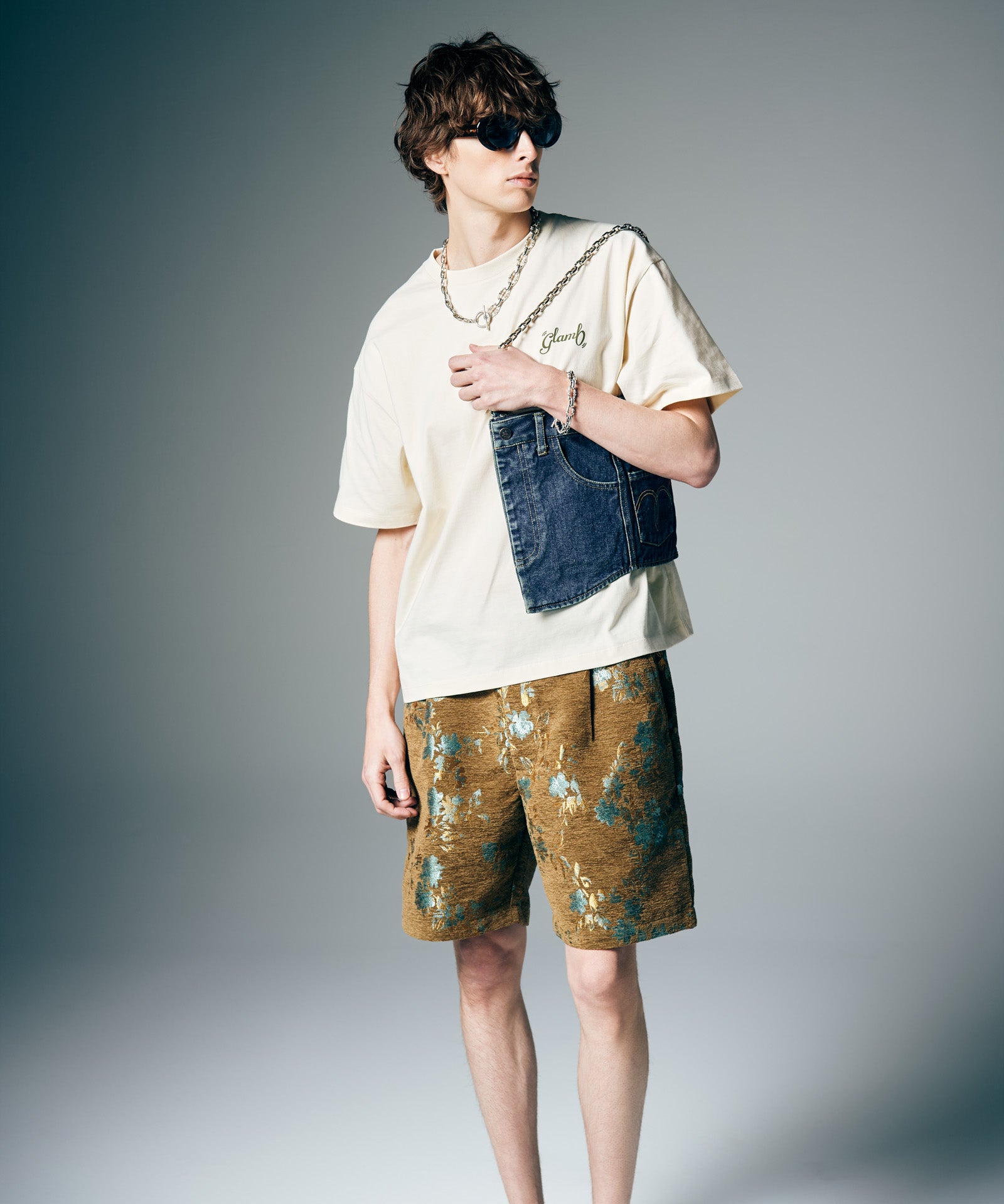 GB0226/AC07 : Aged Denim Bag / エイジドデニムバッグ | glamb Online