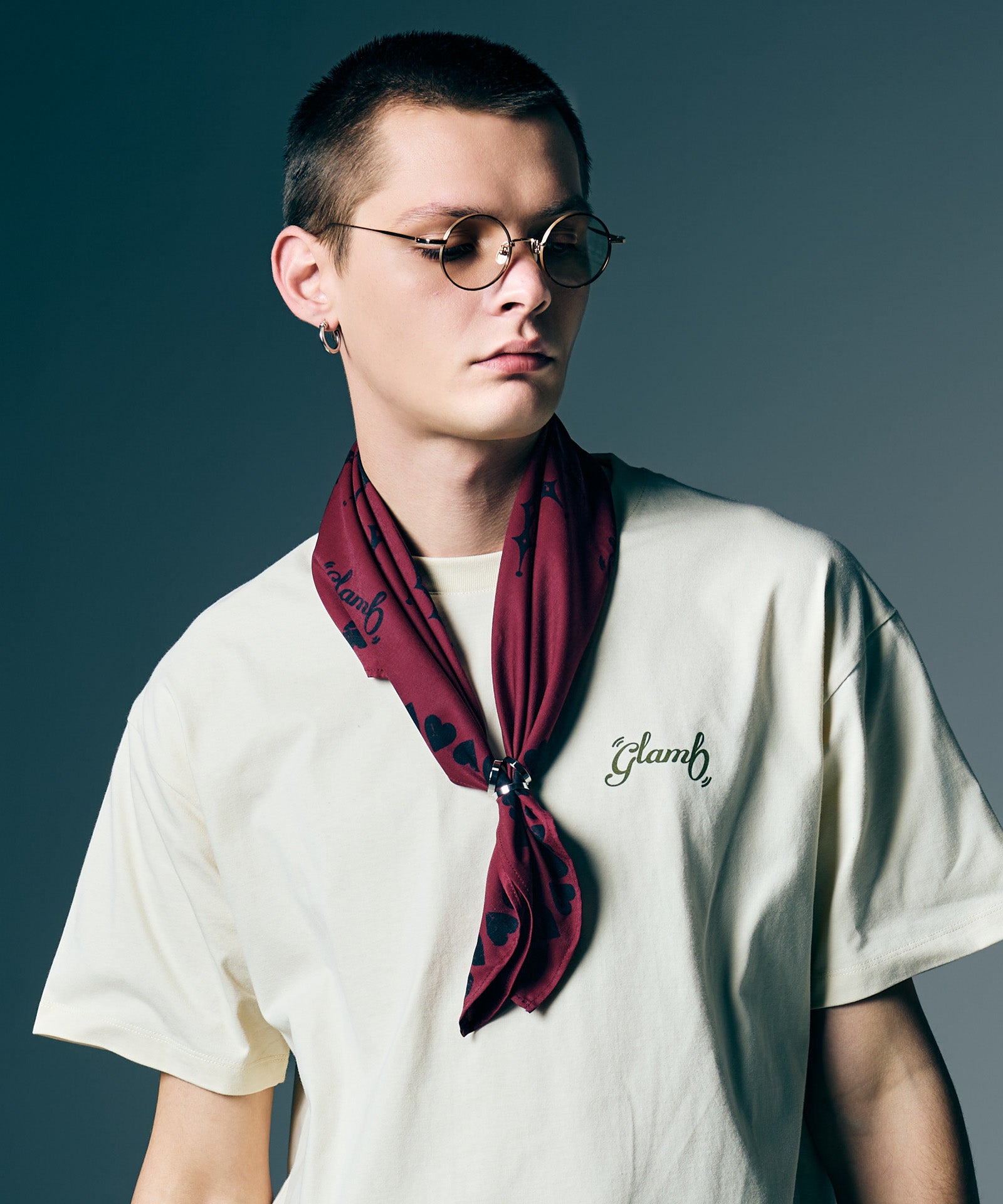 GB0226/AC10 : Skull Heart Bandana / スカルハートバンダナ | glamb