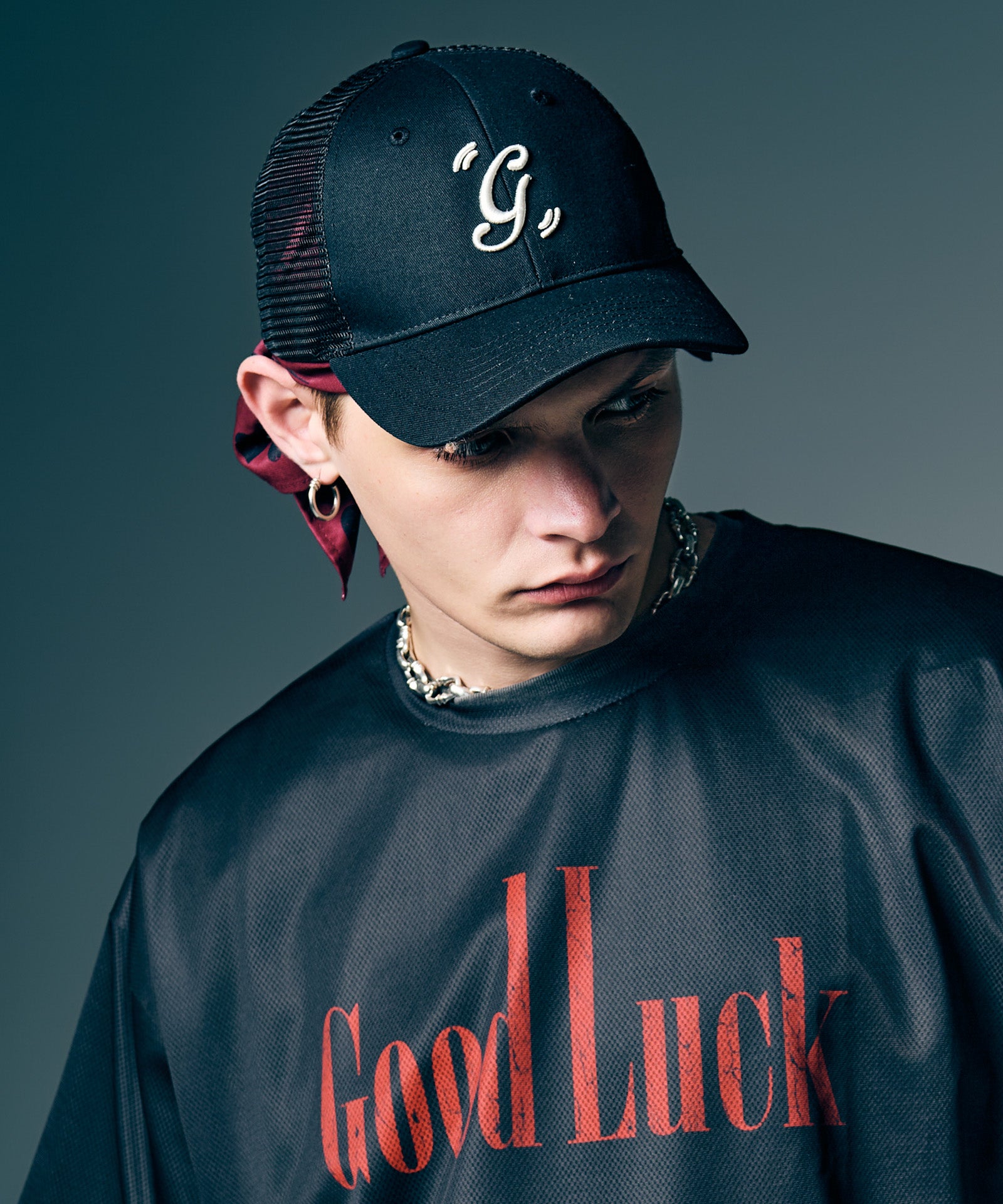 GB0226/AC10 : Skull Heart Bandana / スカルハートバンダナ | glamb