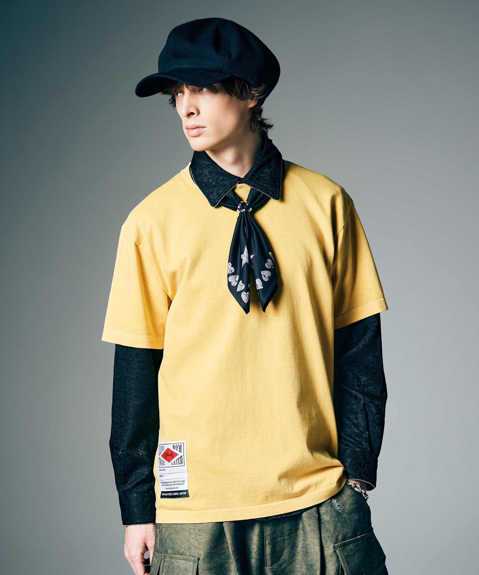 GB0226/AC10 : Skull Heart Bandana / スカルハートバンダナ | glamb