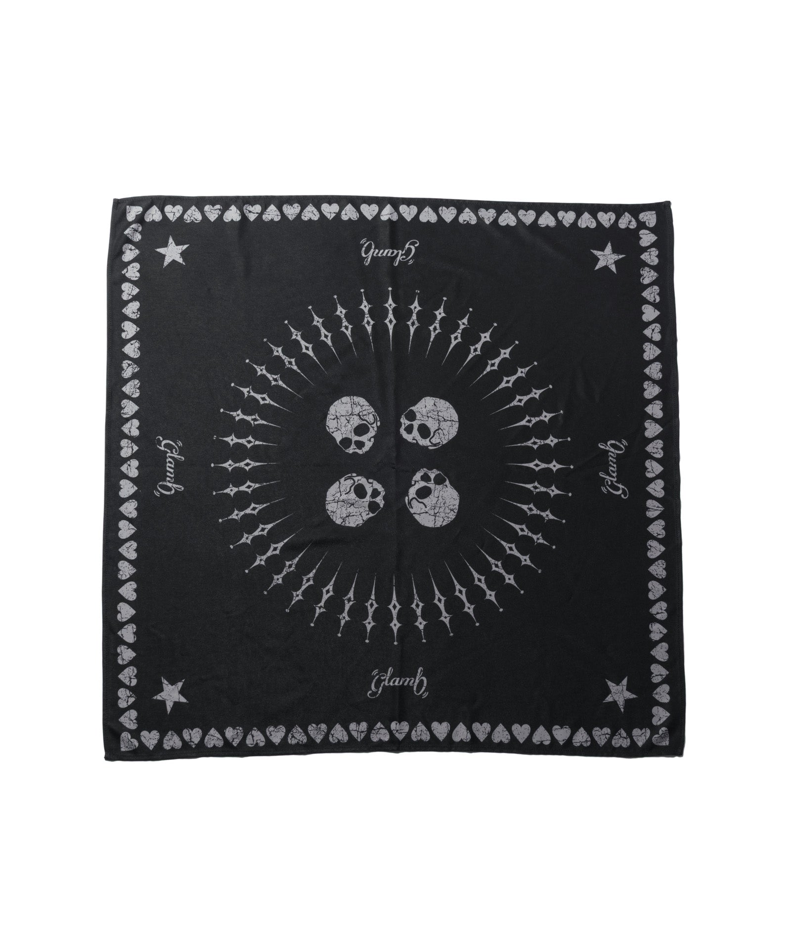 GB0226/AC10 : Skull Heart Bandana / スカルハートバンダナ | glamb