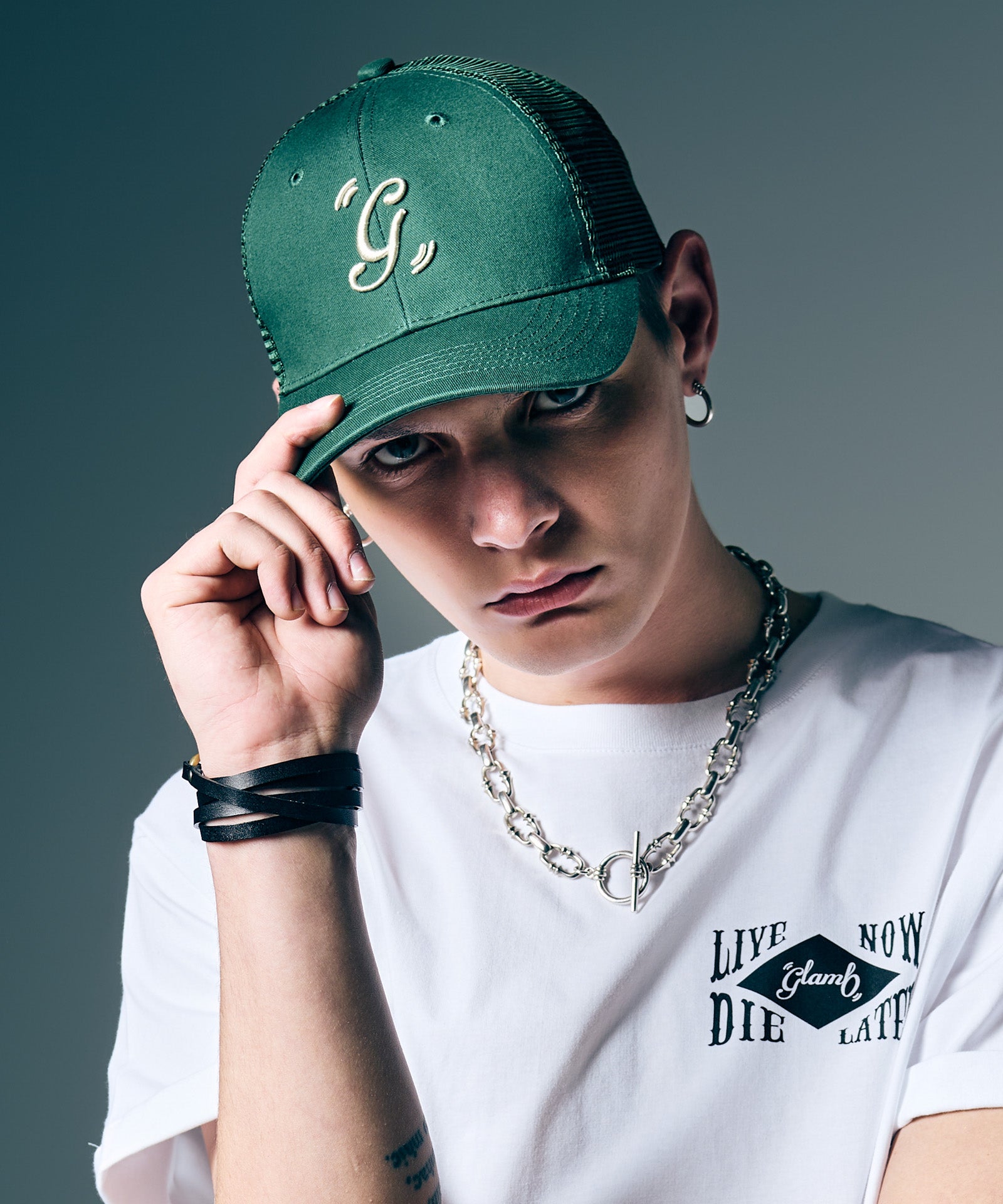 GB0226/CP02 : Mesh Initial Cap / メッシュイニシャルキャップ