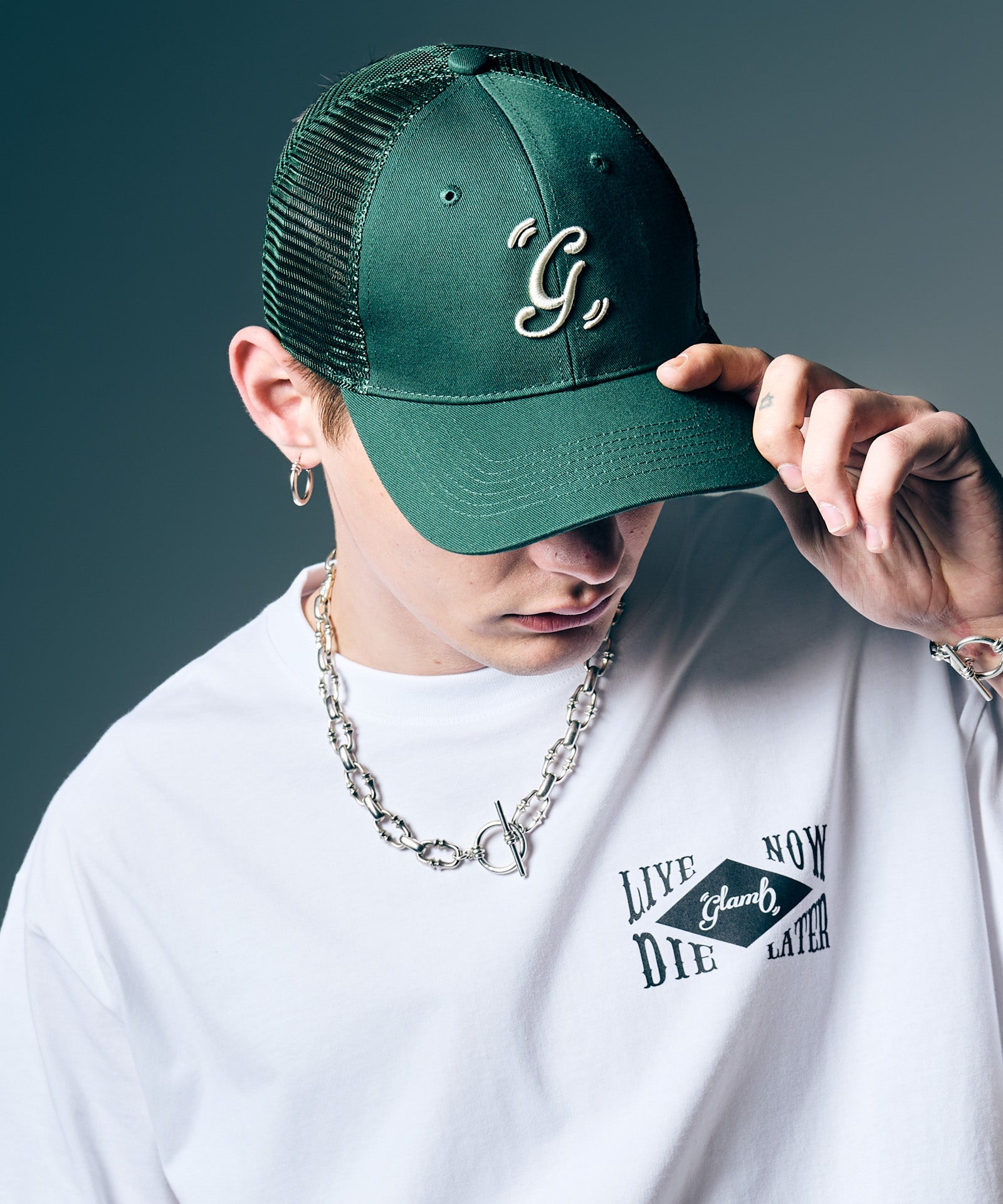 GB0226/CP02 : Mesh Initial Cap / Mesh initial cap | glamb Online