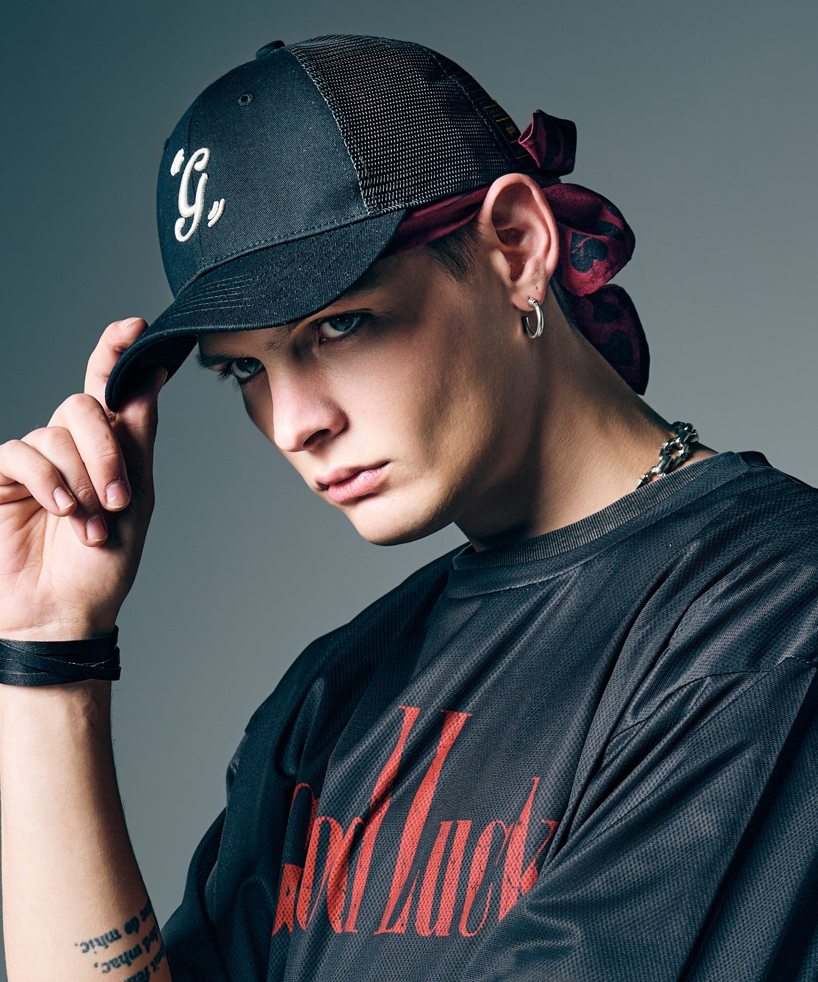 Mesh Initial Cap / メッシュイニシャルキャップ