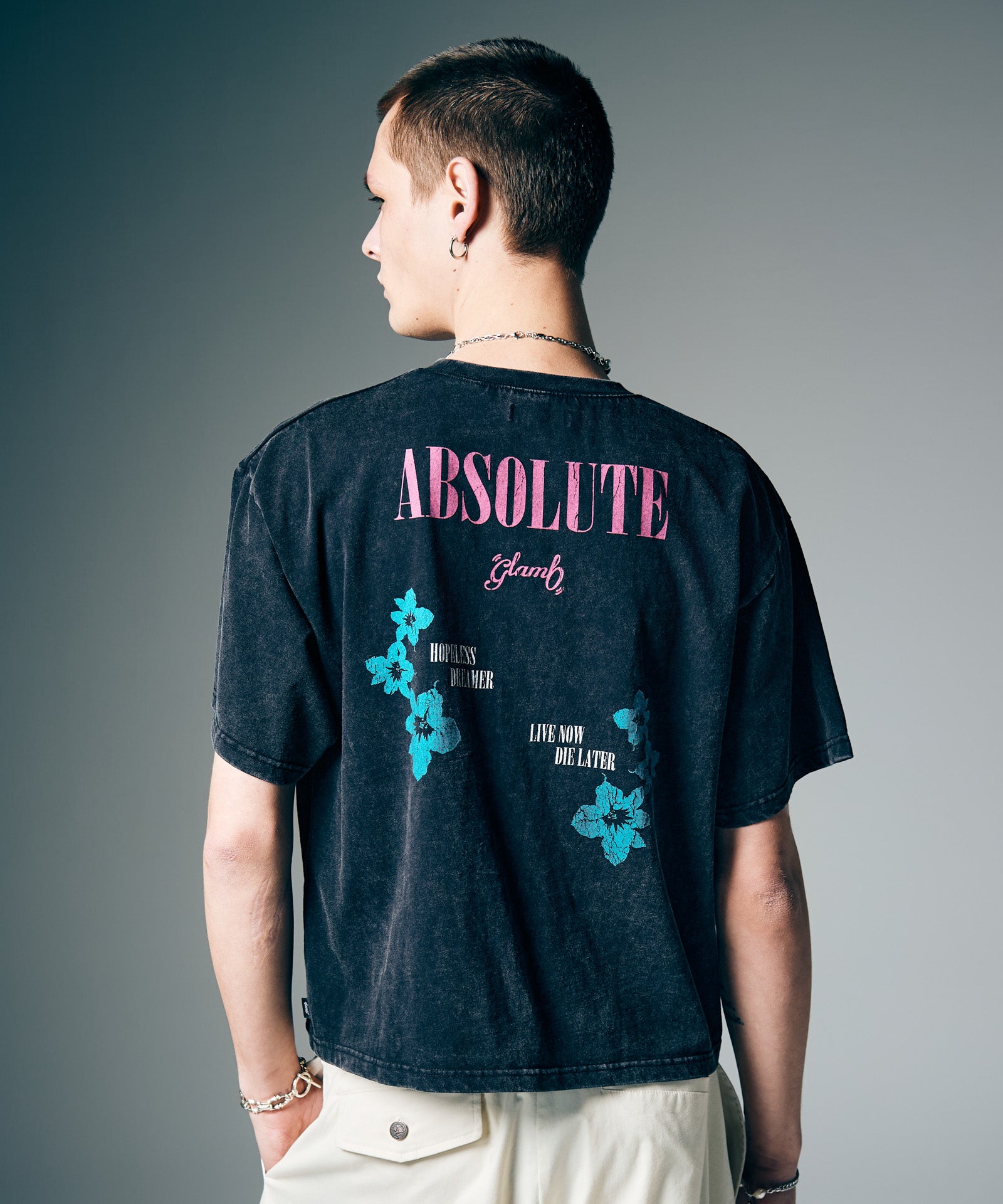 GB0226/CS04 : Spiral Flower T-Shirt / スパイラルフラワーTシャツ
