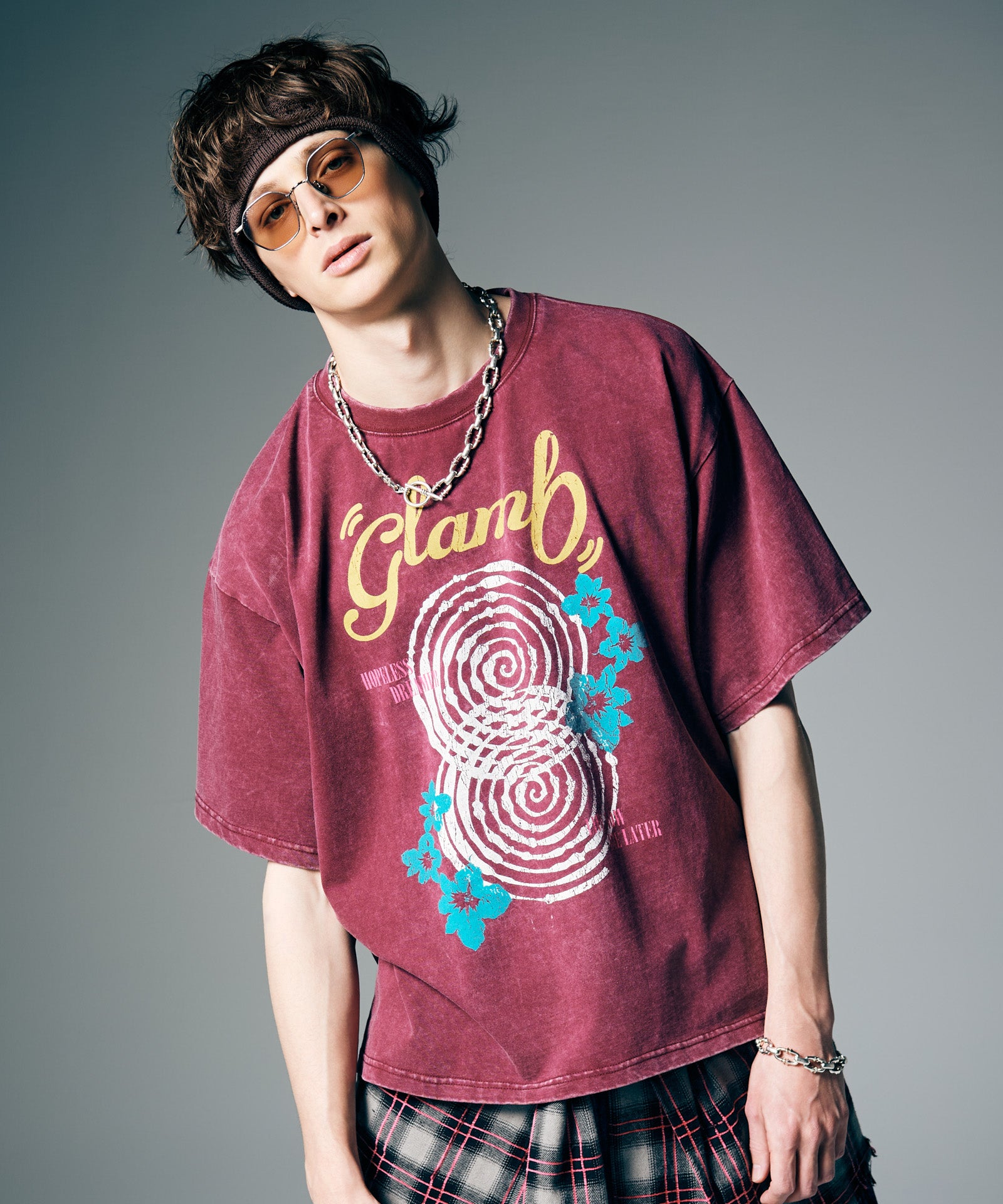 GB0226/CS04 : Spiral Flower T-Shirt / スパイラルフラワーTシャツ
