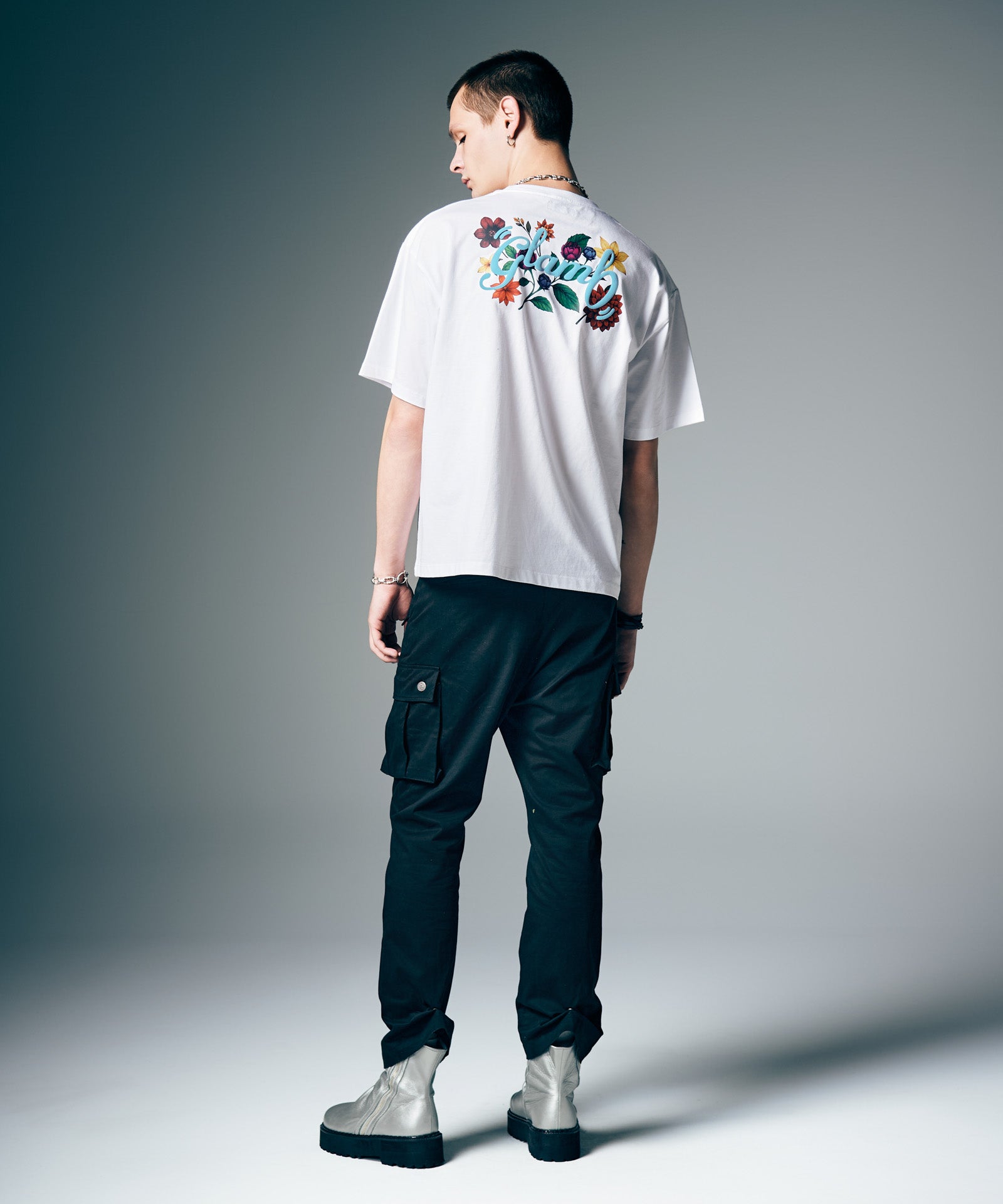 GB0226/CS08 : Floral Spin Logo T-Shirt / フローラルスピンロゴT
