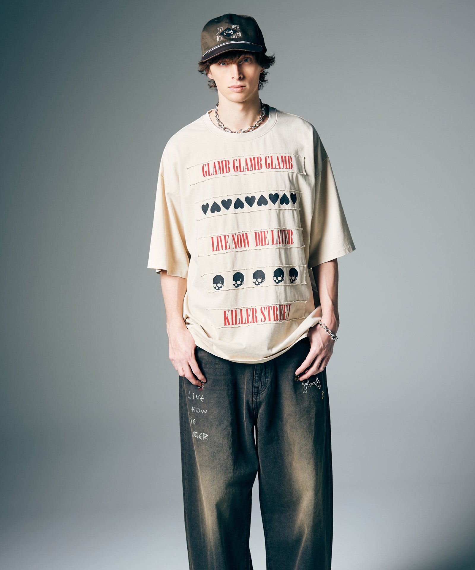 GB0226/CS09 : Skull Heart T-Shirt / スカルハートTシャツ – glamb