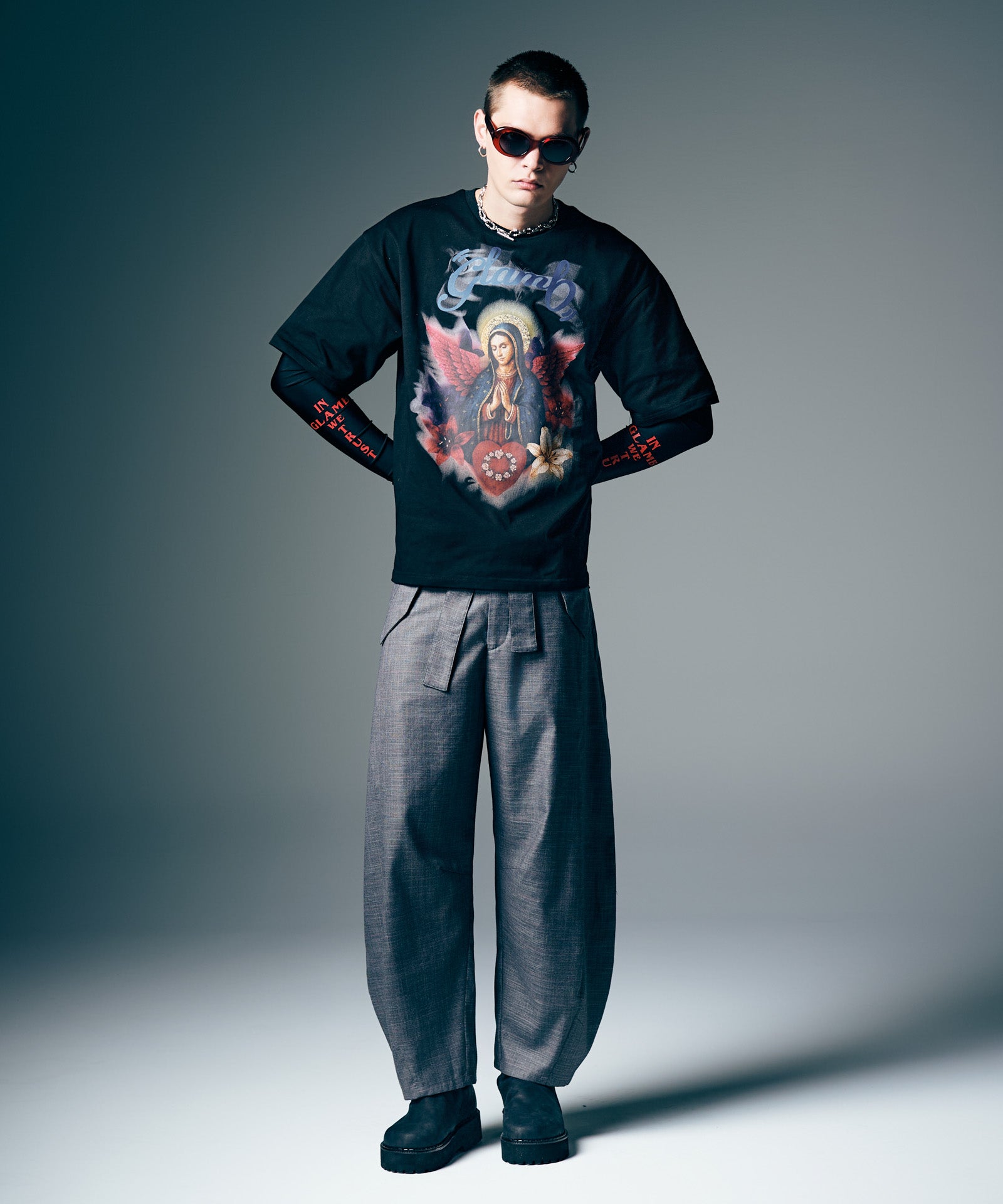 H:187 / C:92 / W:74 / H:91 着用サイズ:M