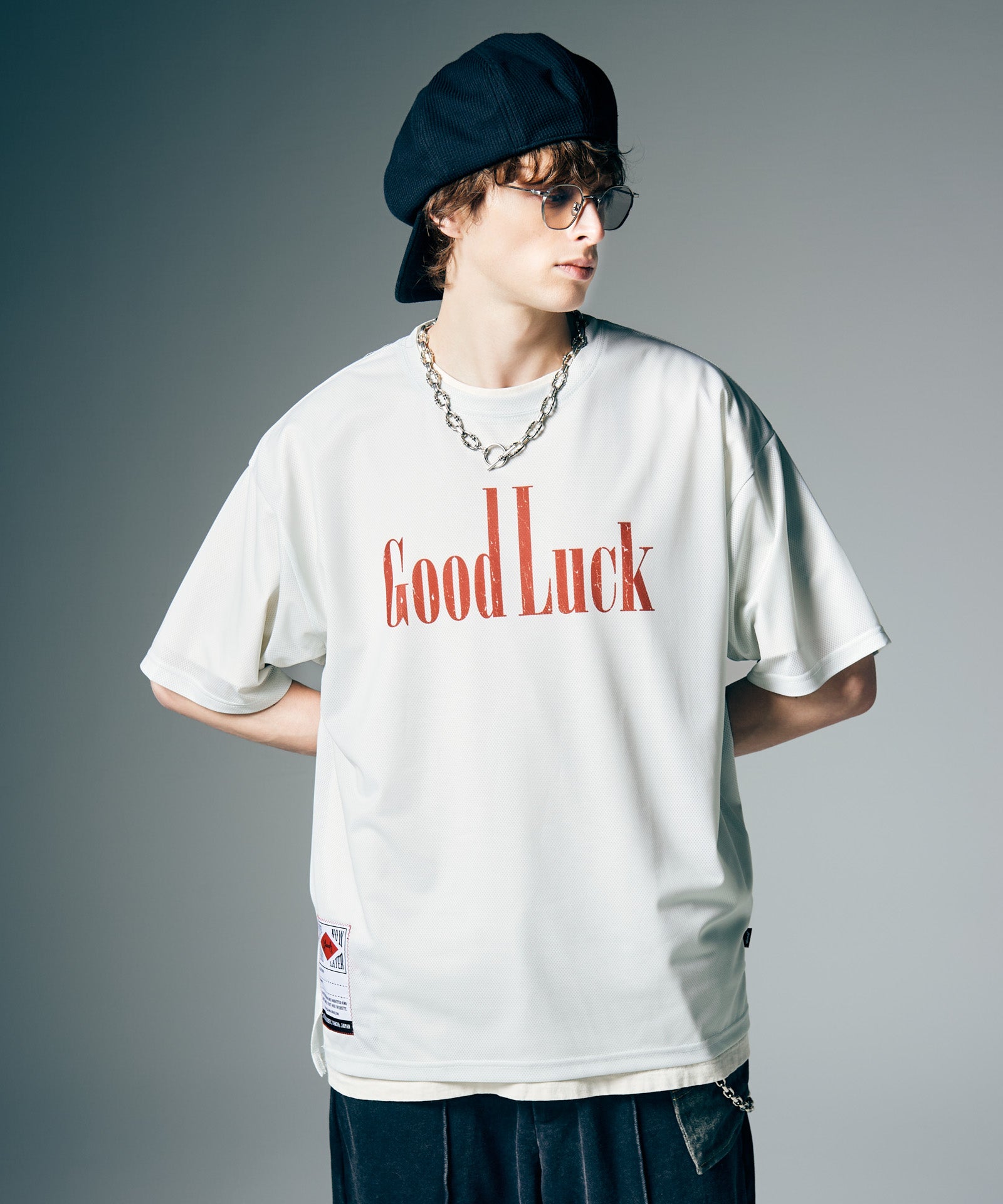 GB0226/CS15 : Good Luck Mesh T-Shirt / グッドラックメッシュTシャツ