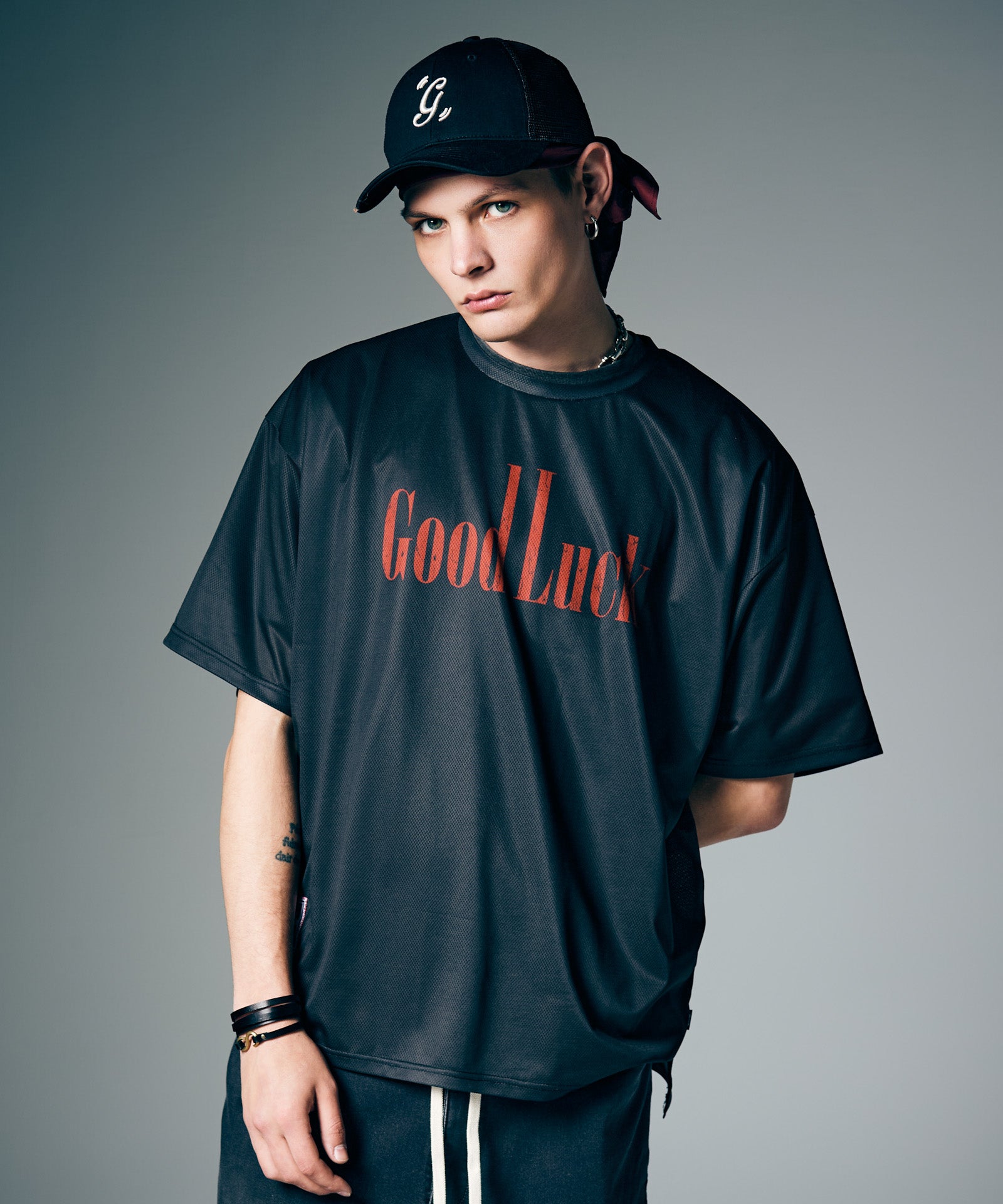 GB0226/CS15 : Good Luck Mesh T-Shirt / グッドラックメッシュTシャツ