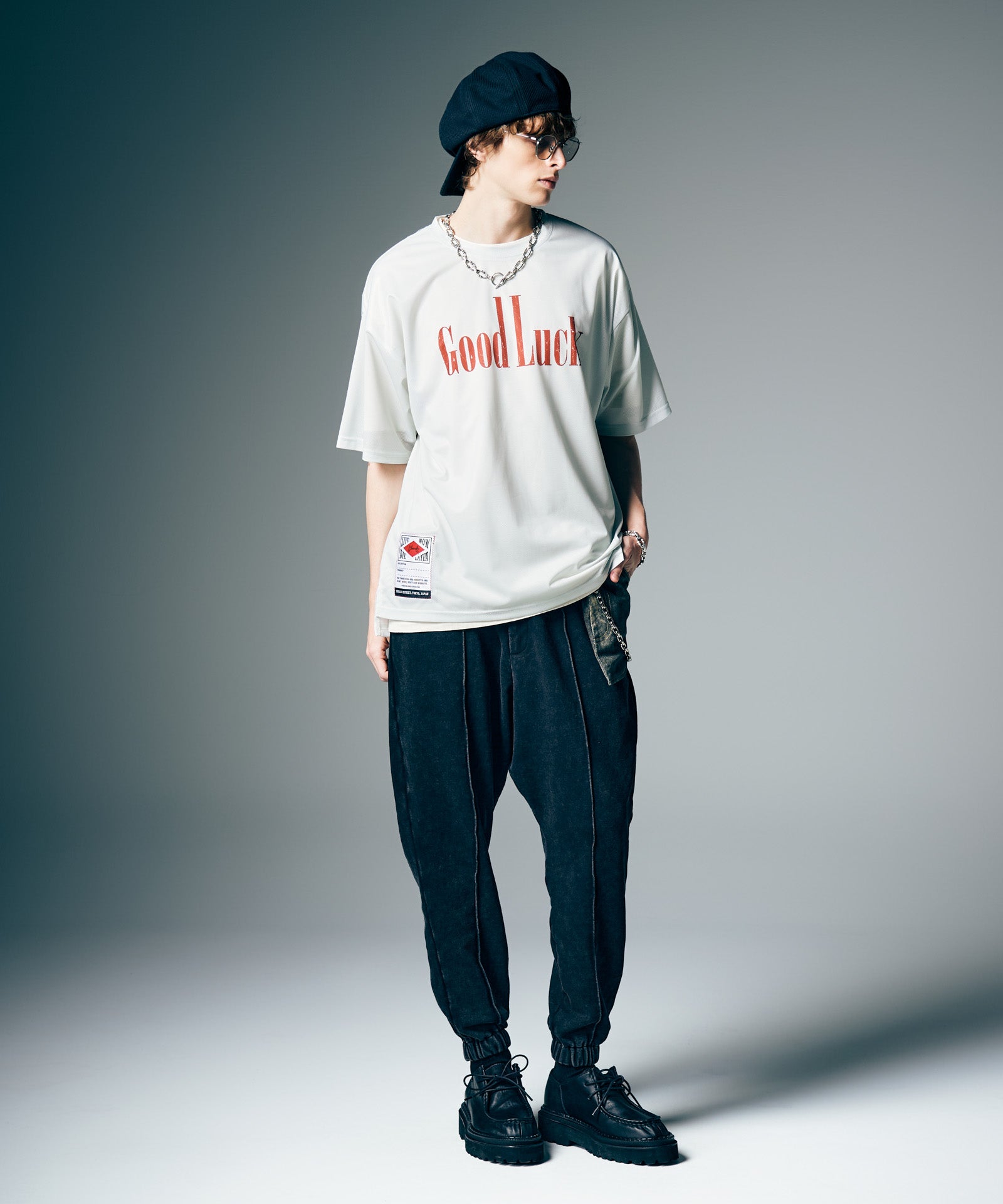 GB0226/CS15 : Good Luck Mesh T-Shirt / グッドラックメッシュTシャツ