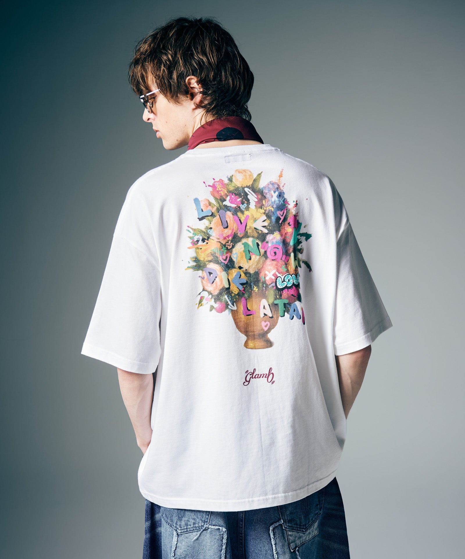 GB0226/CS19 : Flower Graffiti T-Shirt / フラワーグラフィティT