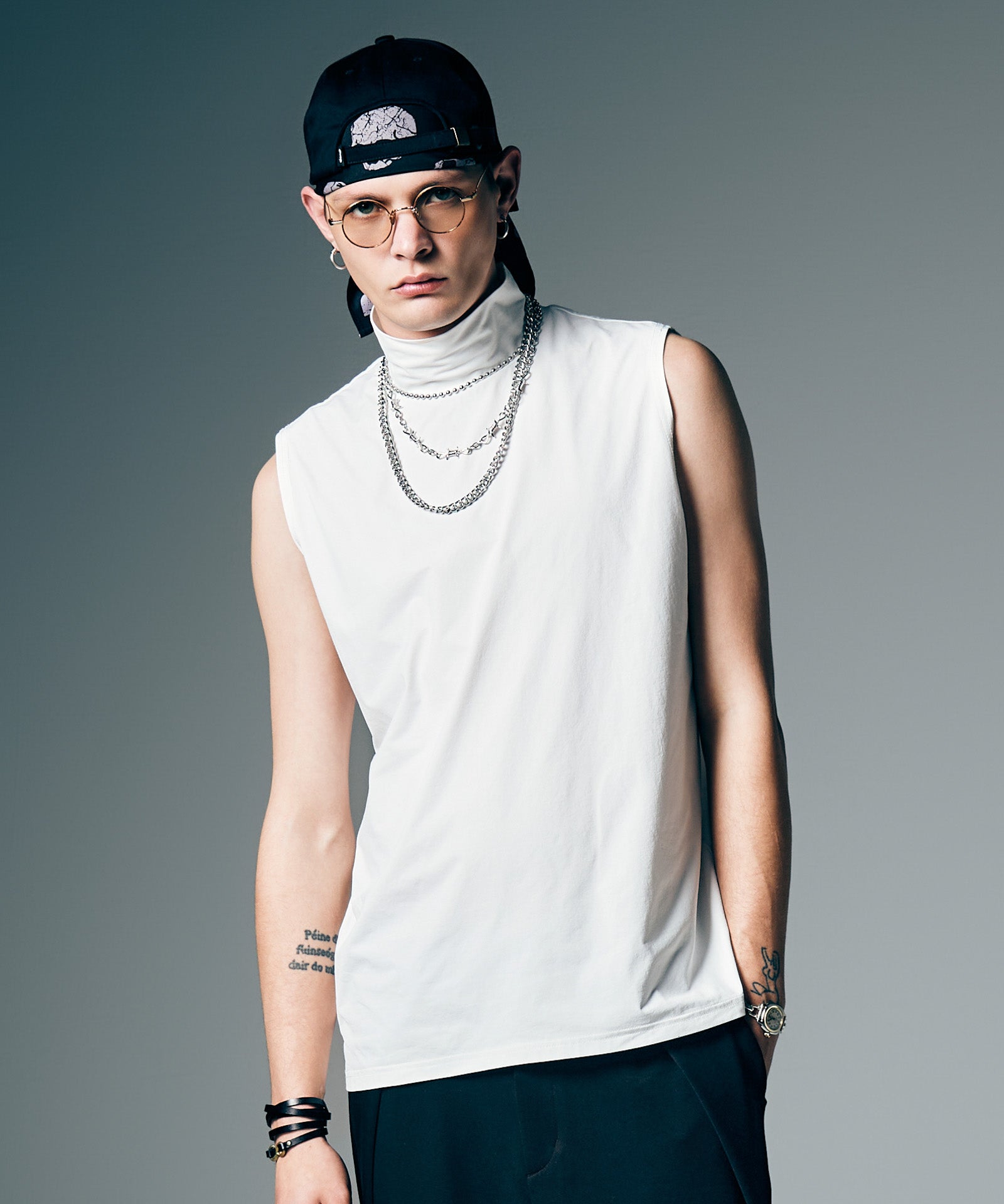 GB0226/CS26 : Tech High Neck Tank Top / テックメッシュネックタンク