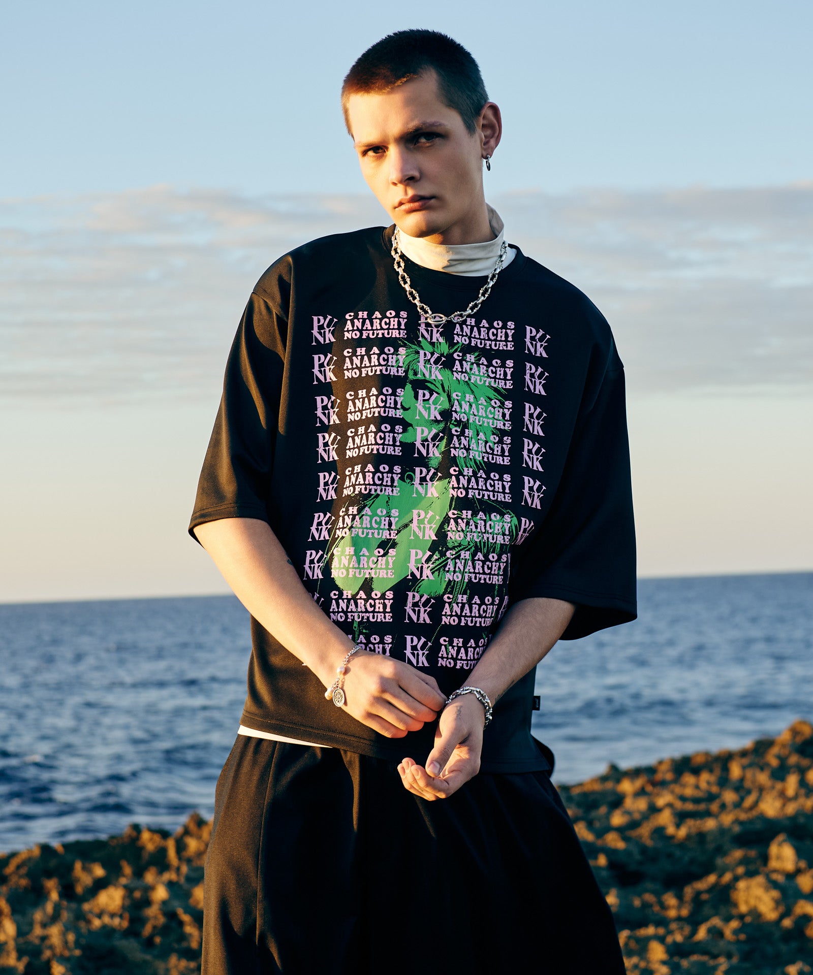 GB0226/CS26 : Tech High Neck Tank Top / テックメッシュネックタンク