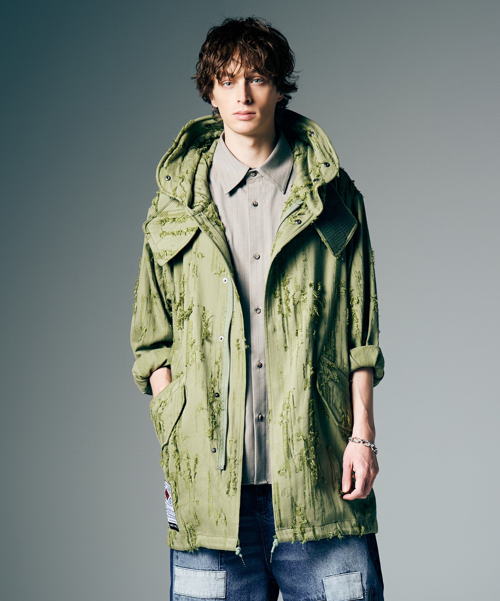 GB0226/JKT01 : High Neck Shirt Mods Coat / ハイネックシャツモッズ