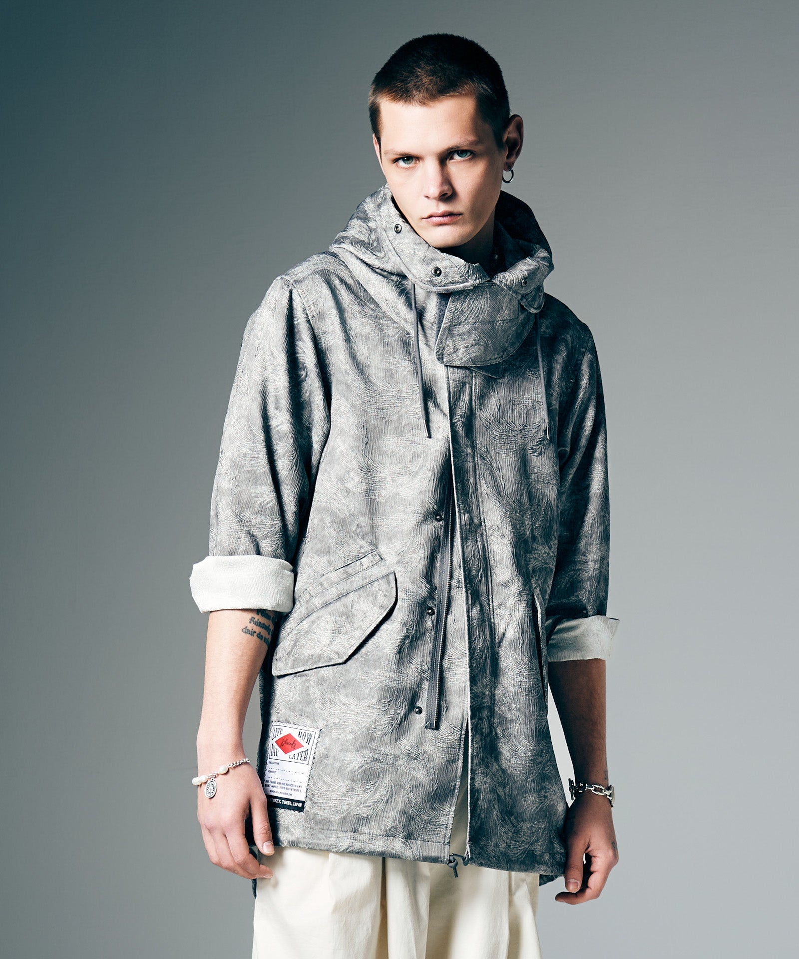 GB0226/JKT01 : High Neck Shirt Mods Coat / ハイネックシャツモッズ