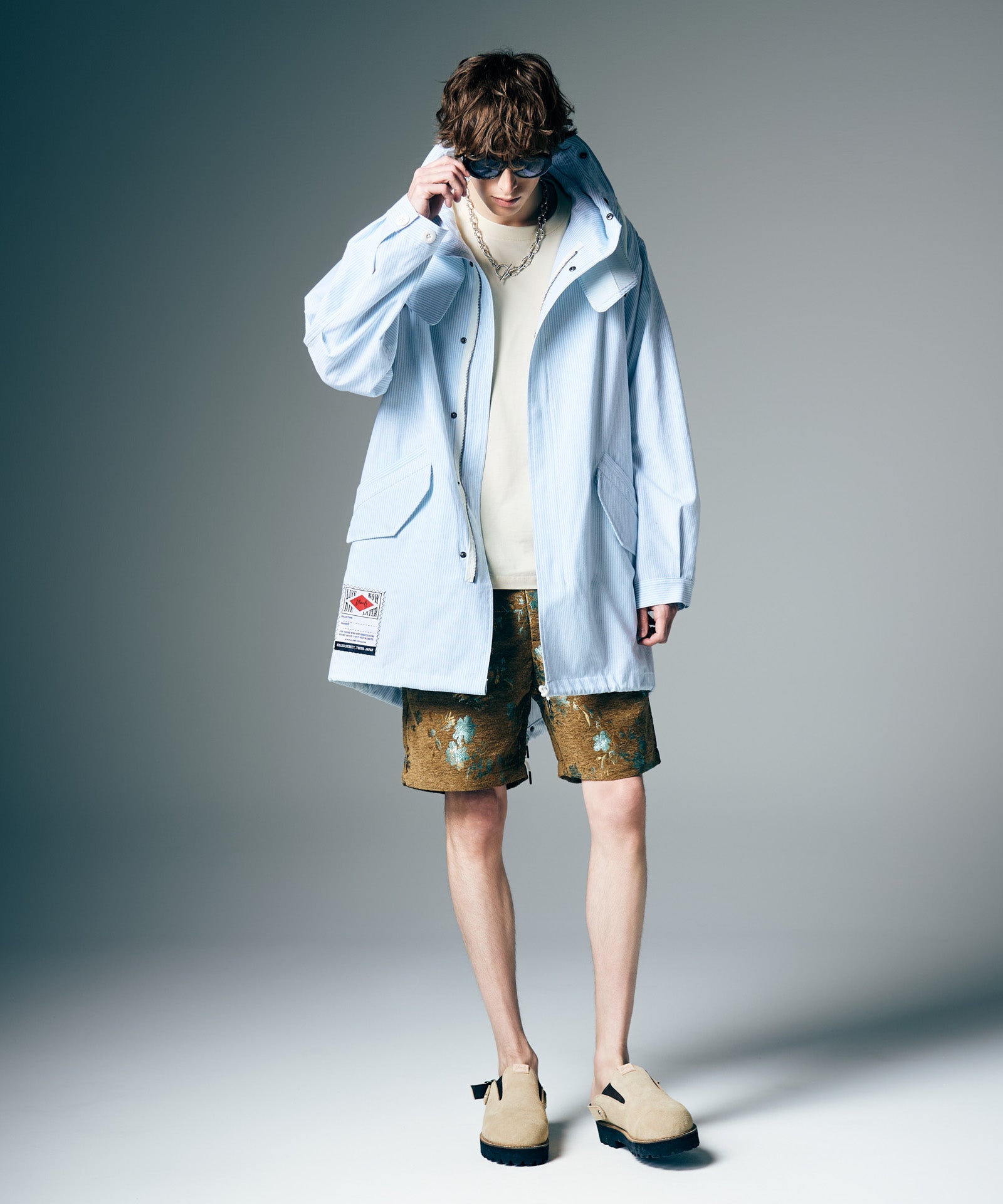 GB0226/JKT01 : High Neck Shirt Mods Coat / ハイネックシャツモッズ