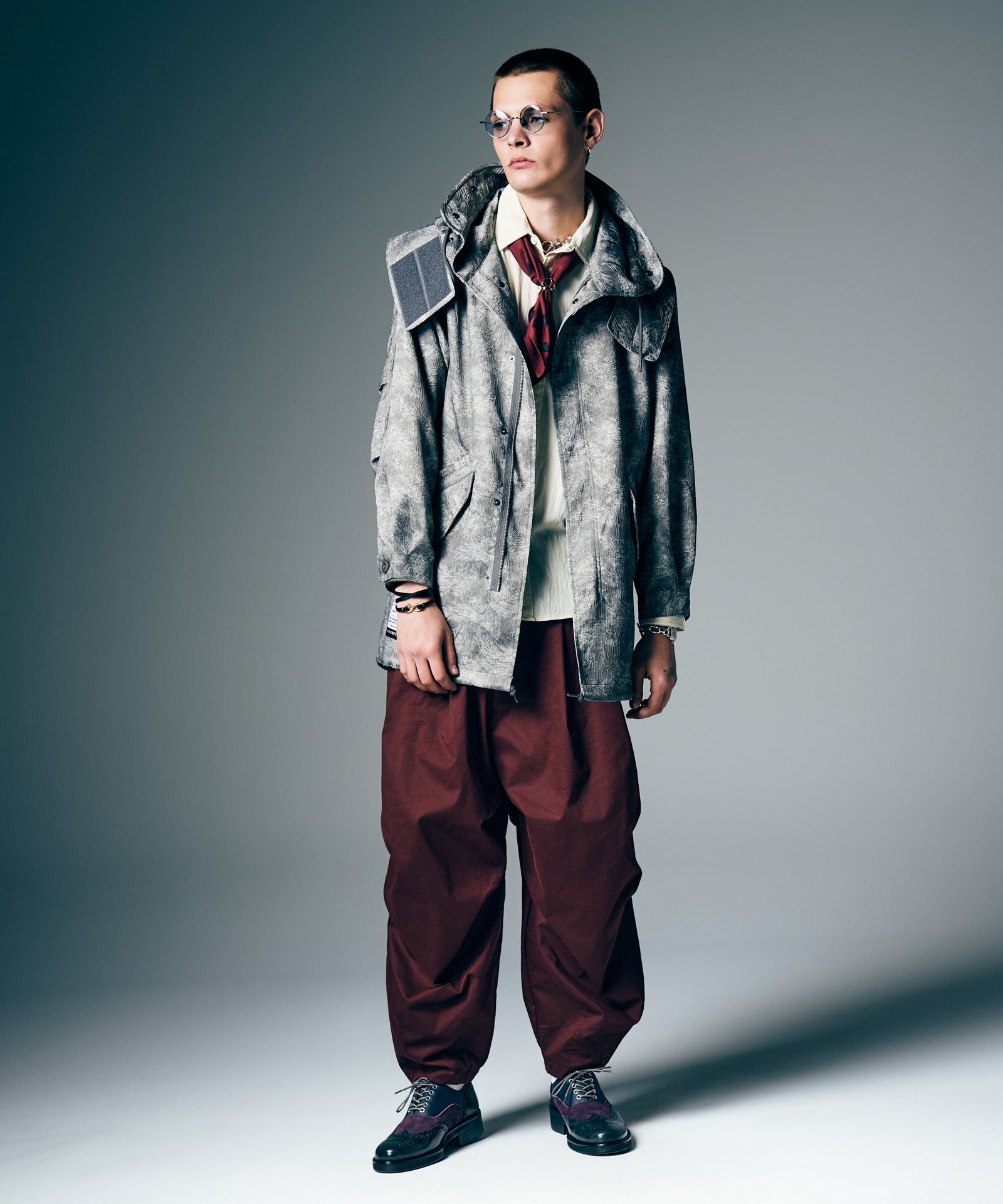 GB0226/JKT01 : High Neck Shirt Mods Coat / ハイネックシャツモッズ