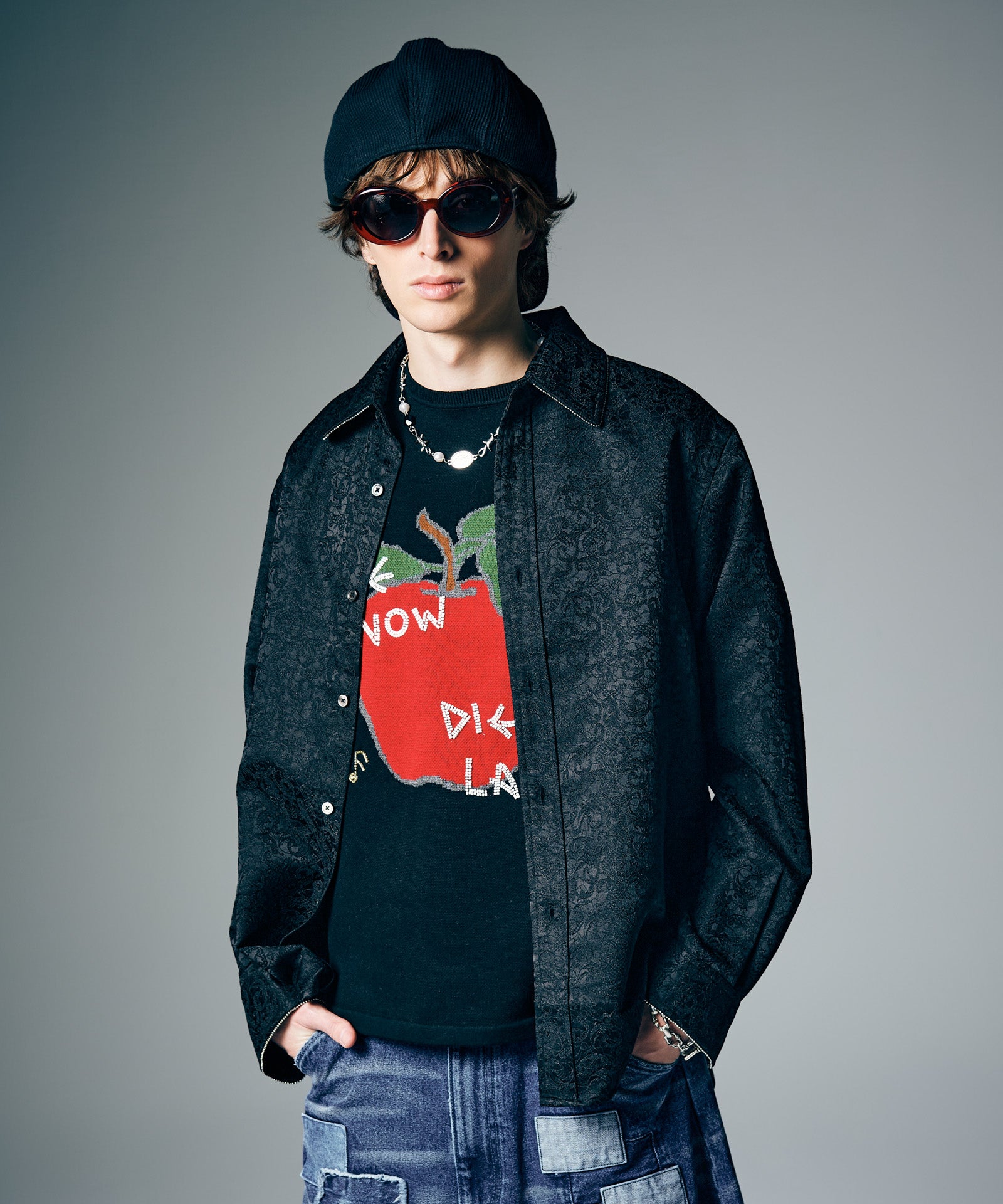 GB0226/KNT01 : Beads Apple Knit / ビーズアップルニット | glamb