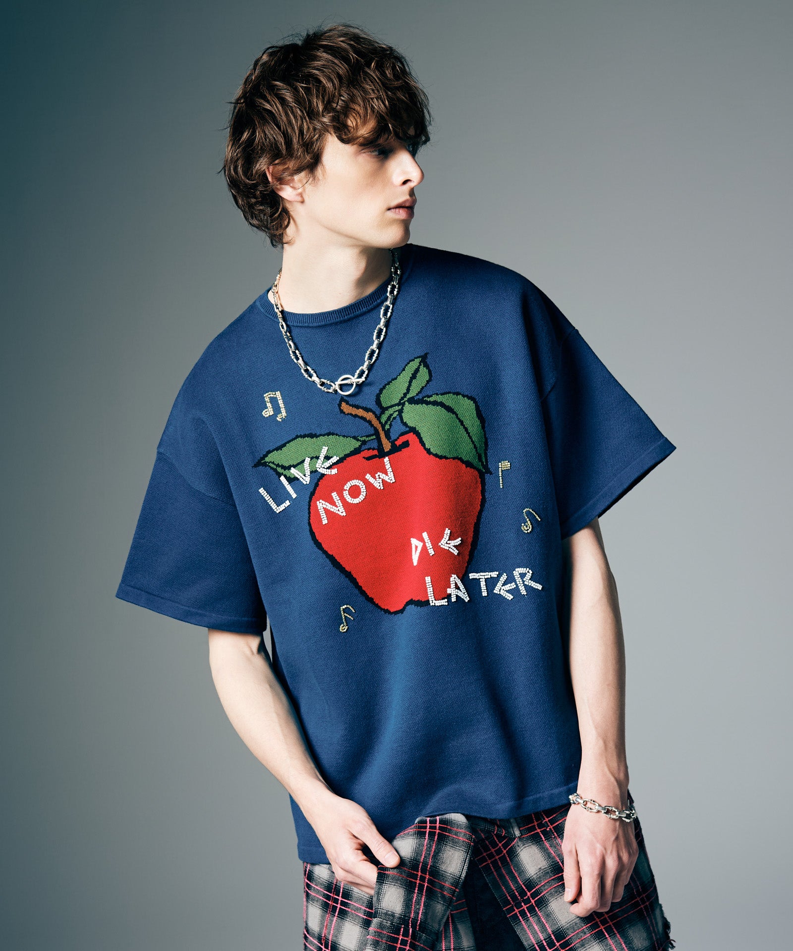 GB0226/KNT01 : Beads Apple Knit / ビーズアップルニット | glamb