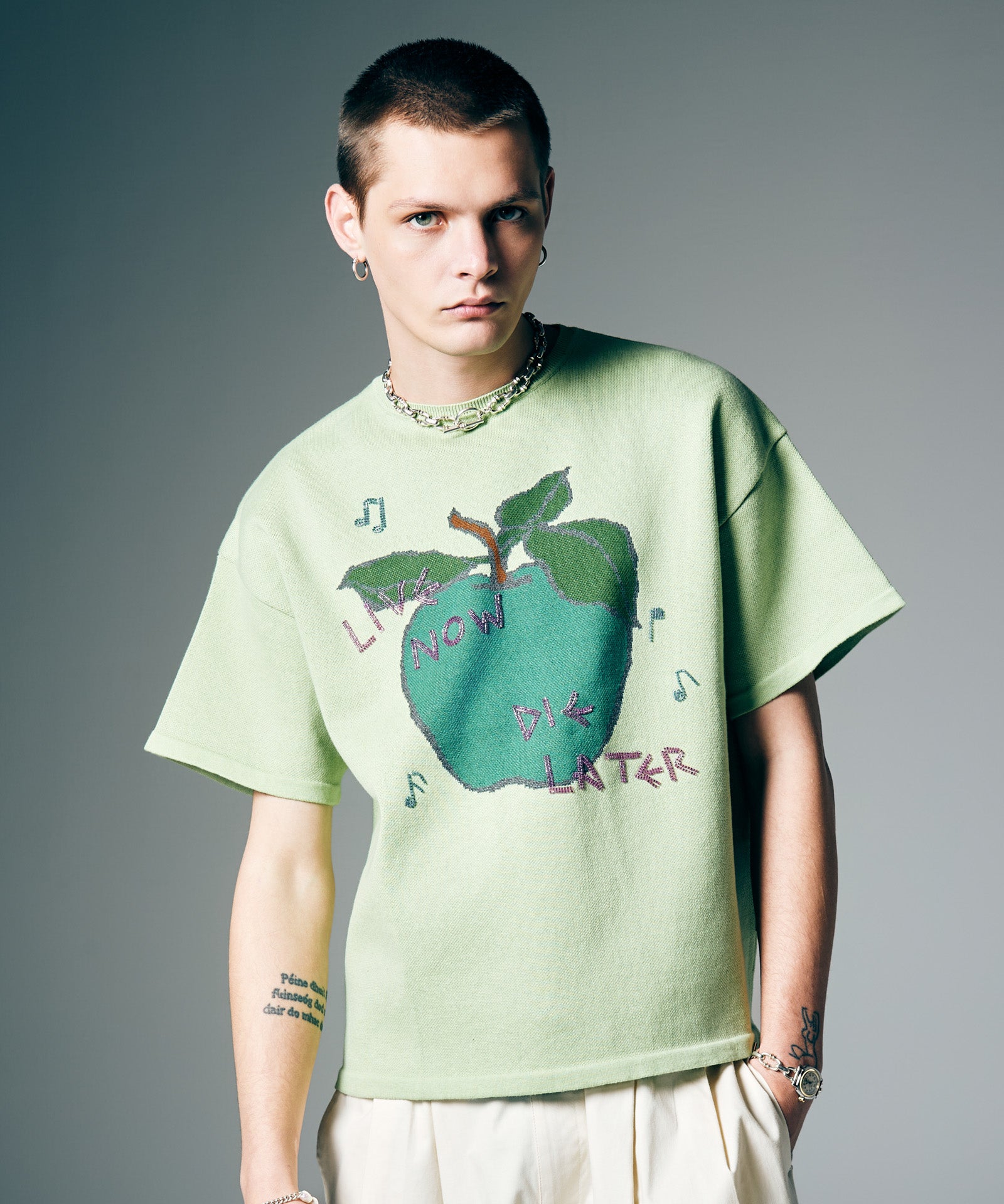 GB0226/KNT01 : Beads Apple Knit / ビーズアップルニット | glamb