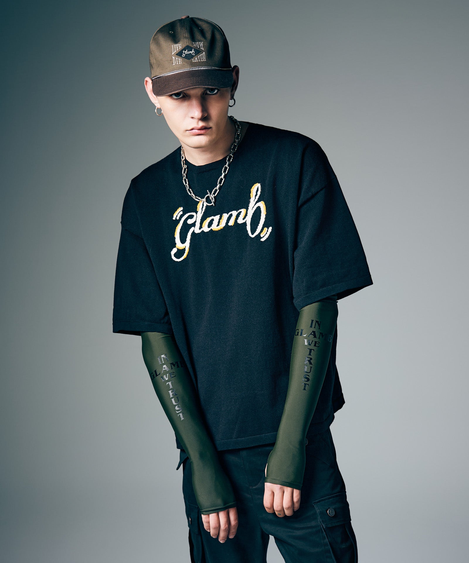 GB0226/KNT03 : Hand Stitch Logo Knit / ハンドステッチロゴニット