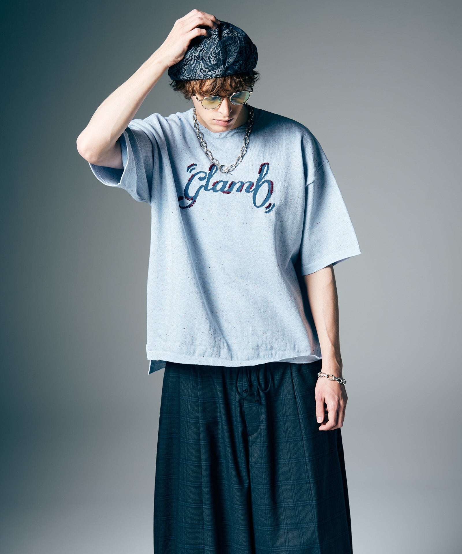 GB0226/KNT03 : Hand Stitch Logo Knit / ハンドステッチロゴニット