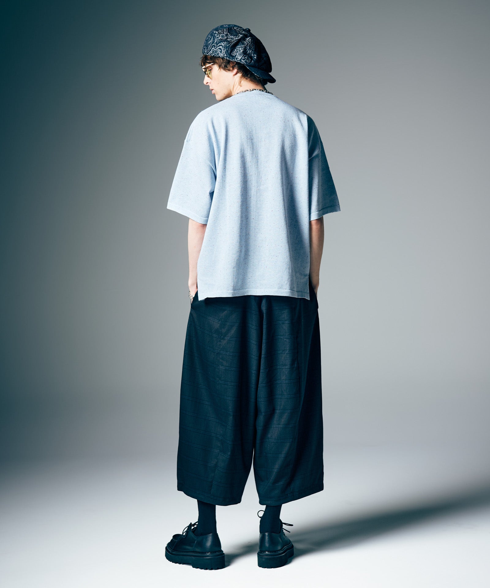 memerenluvB. BORDER LOCK KNIT Bロゴ 半袖 GB0226/KNT03 : Hand Stitch Logo Knit / ハンドステッチロゴニット