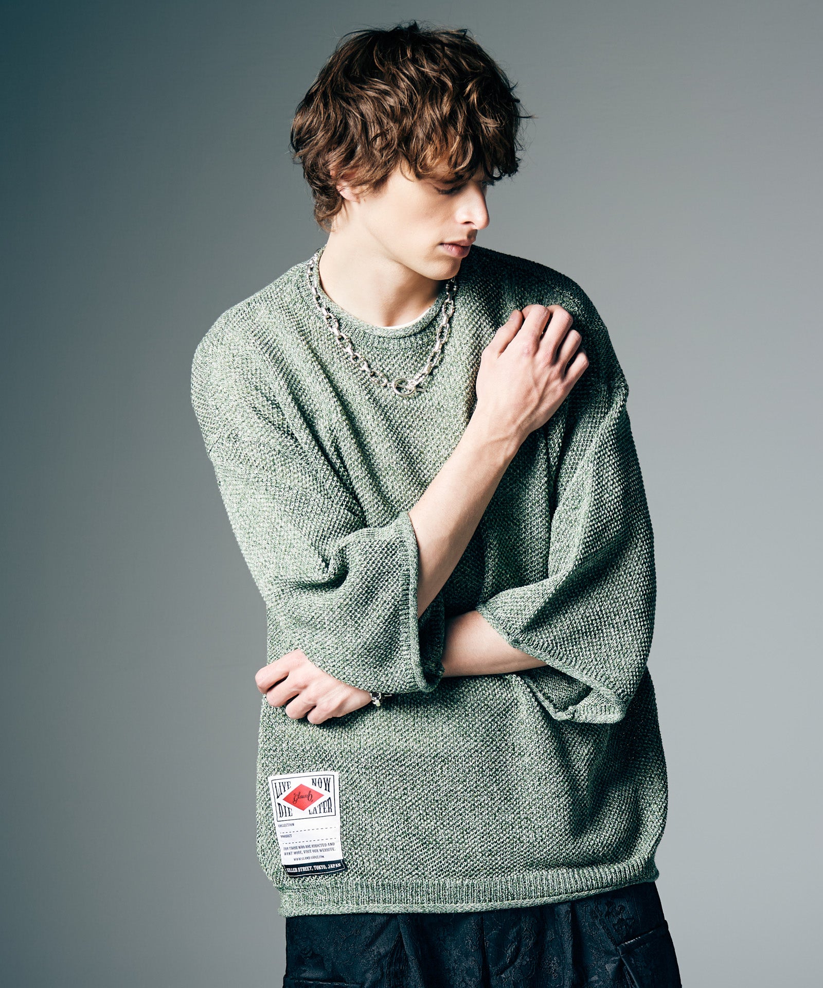 GB0226/KNT04 : Linen Mix Pullover Knit / リネンミックスプル
